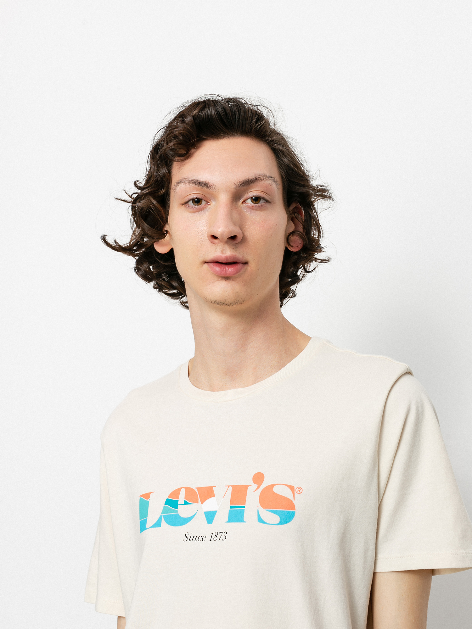 T-shirt Levi's® Graphic Crewneck (logo chesthit oatmeal)