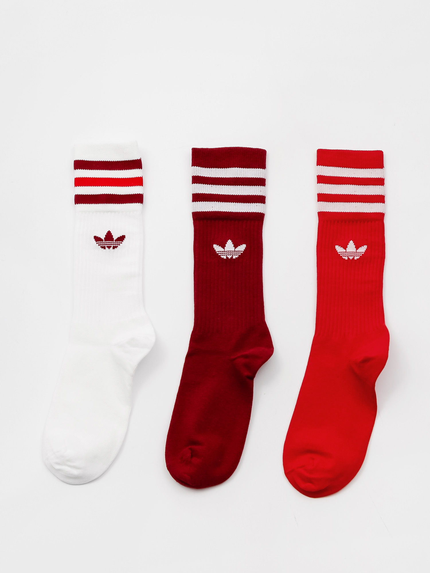 Skarpetki adidas Originals Solid Crew Sock (white/cburgu/scarle)