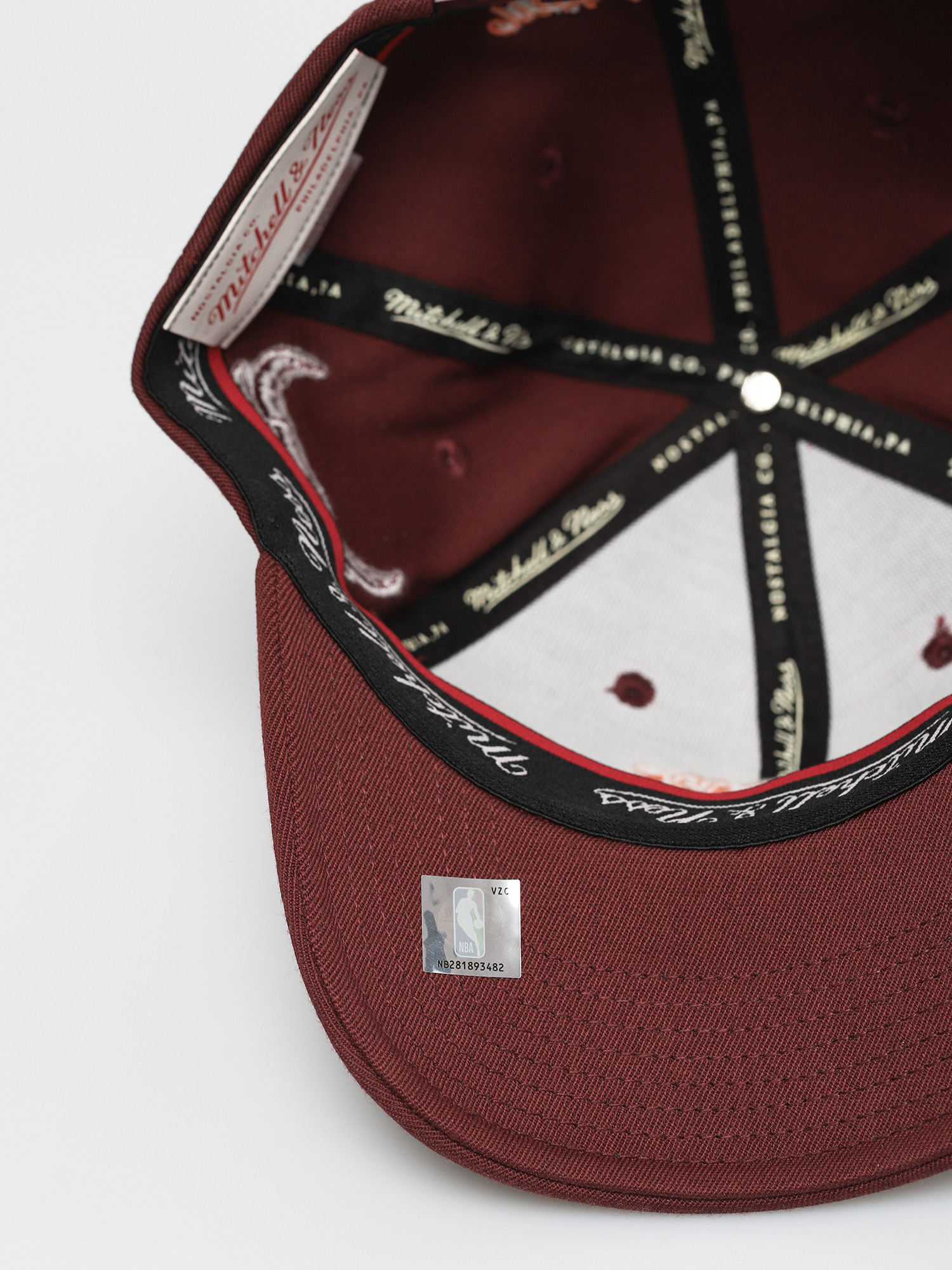 Czapka z daszkiem Mitchell & Ness Deep Redline ZD (chicago bulls/burgundy)