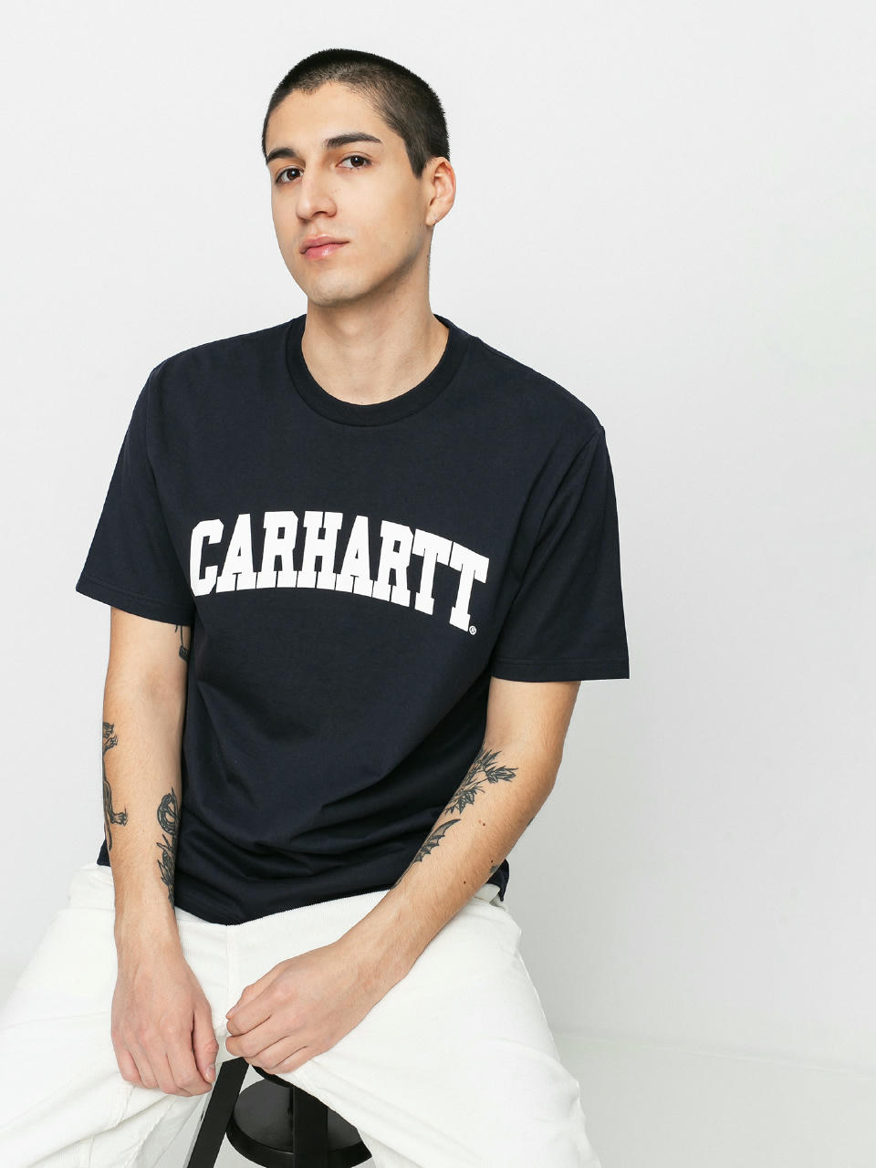 T-shirt Carhartt WIP University (dark navy/white)