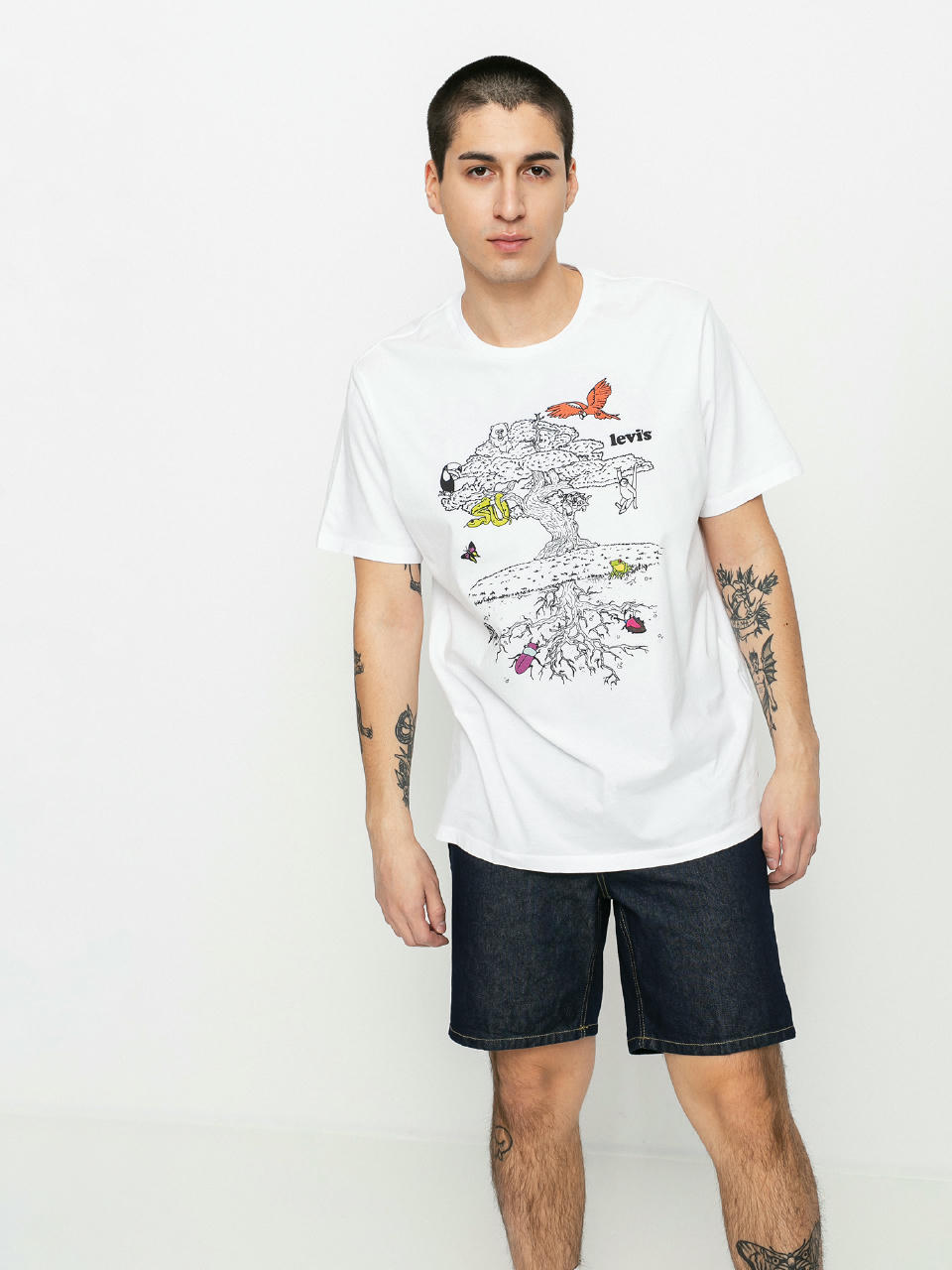 T-shirt Levi's® Graphic Crewneck (jungle white)