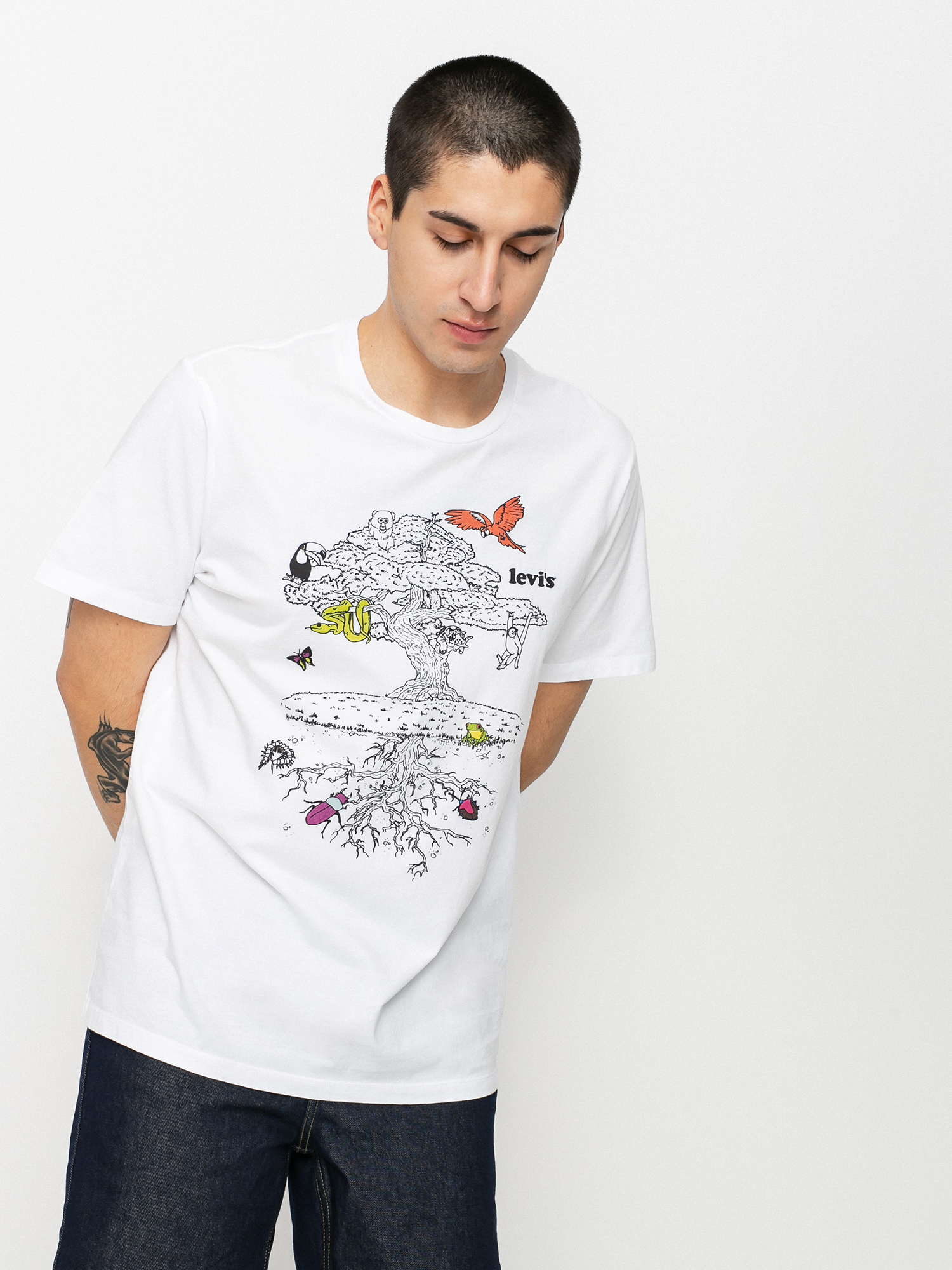 T-shirt Levi's® Graphic Crewneck (jungle white)