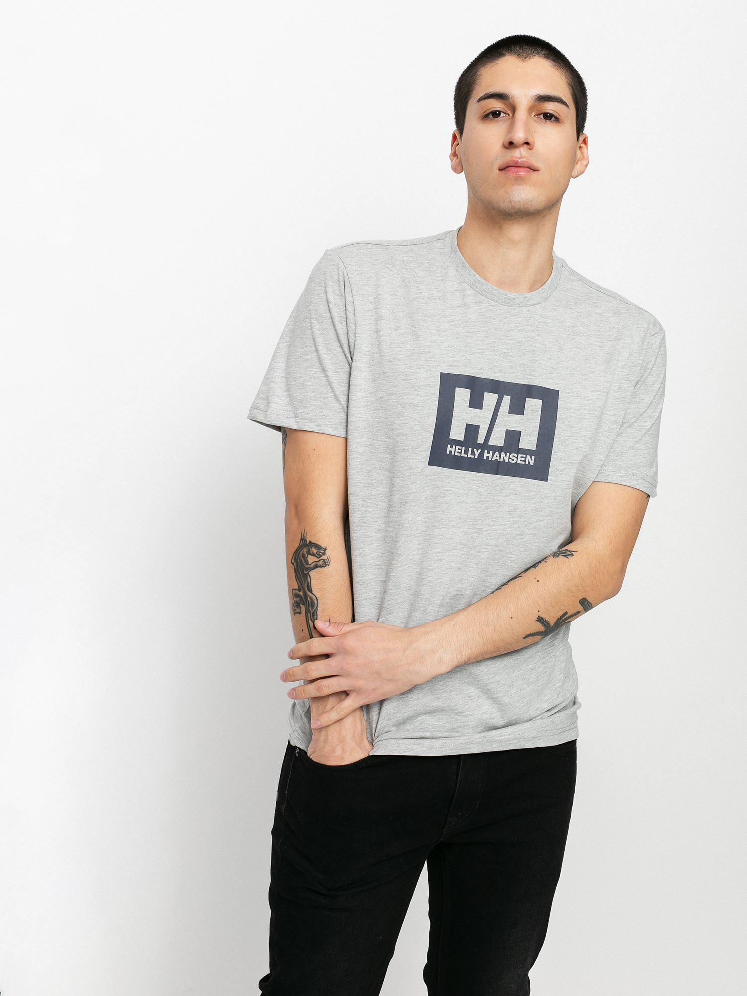 T-shirt Helly Hansen Box T (grey melange)