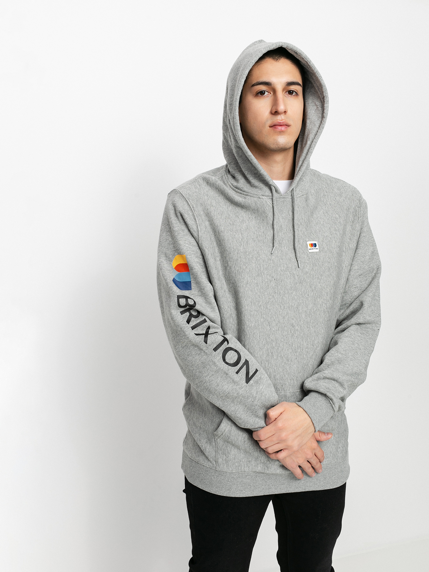Bluza z kapturem Brixton Stem X HD (heather grey)