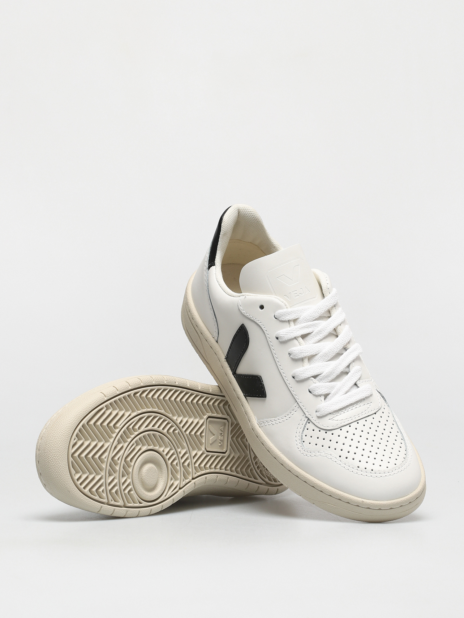 Buty Veja V-10 Wmn (leather extra white black)