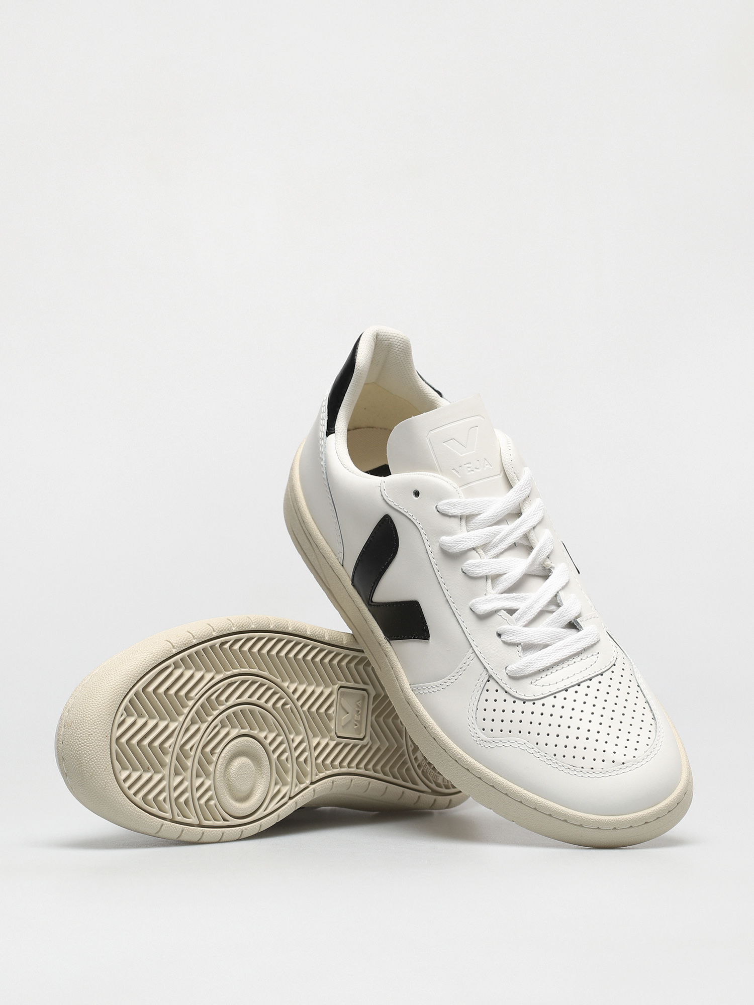 Buty Veja V-10 (leather extra white black)