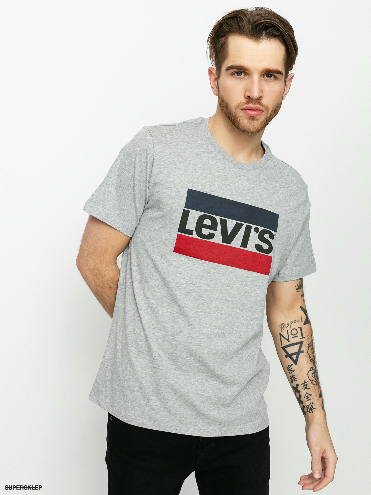 Moda Koszulki T-shirty Levi’s Levi\u2019s T-shirt bia\u0142y Wydrukowane logo W stylu casual 