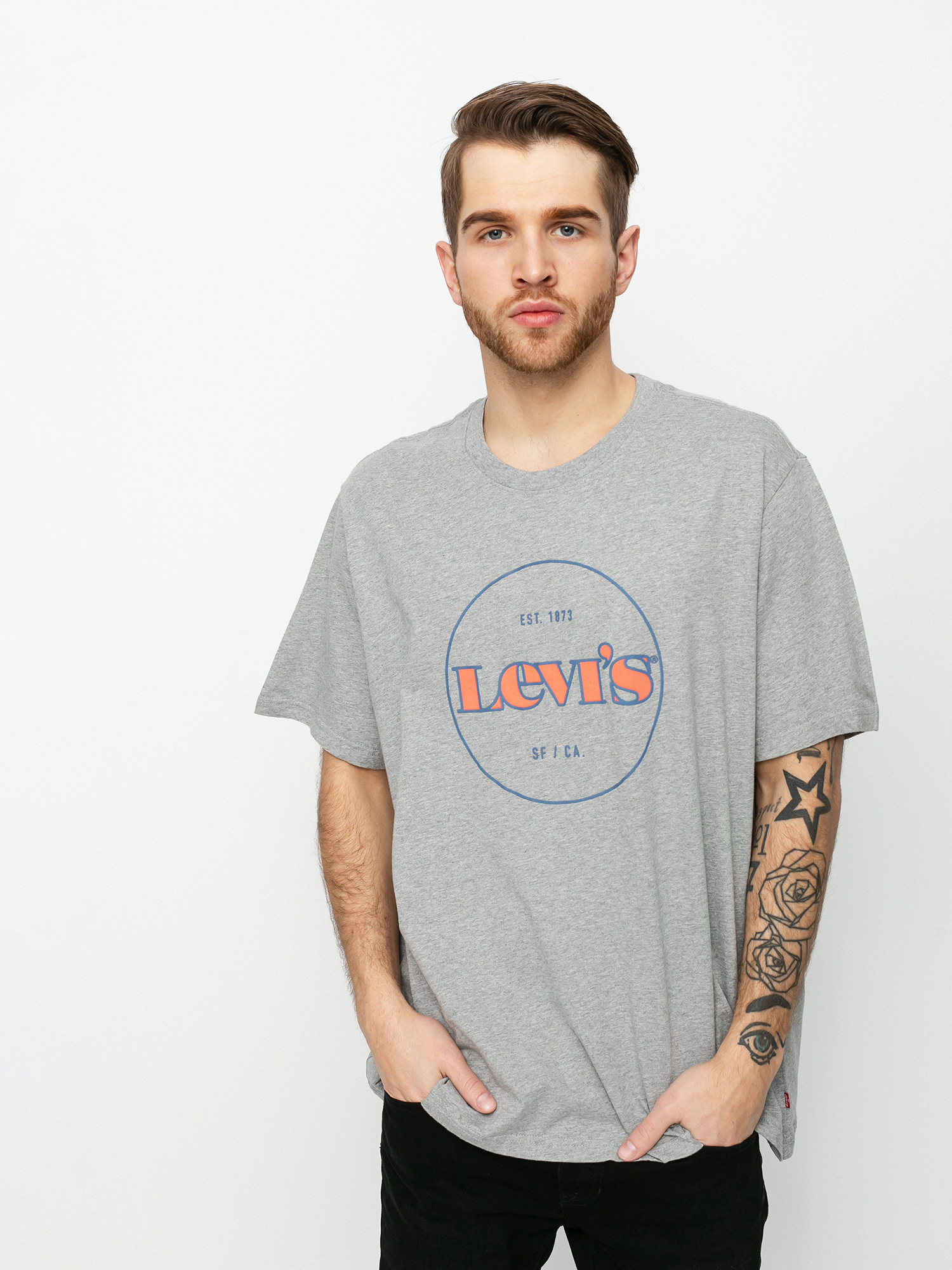 T-shirt Levi's® Relaxed Fit (mv logo midtone heather)