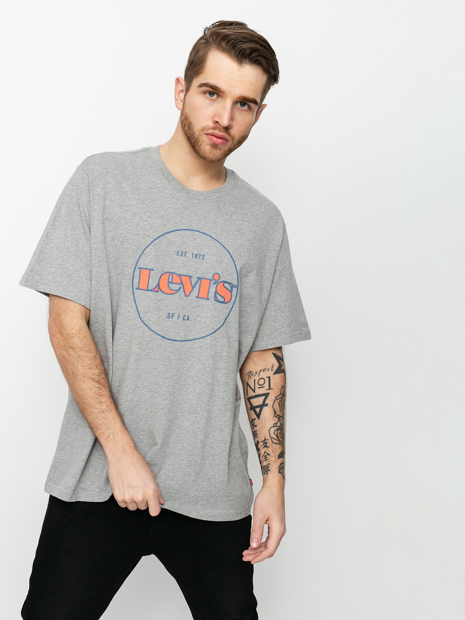 T-shirt Levi's® Relaxed Fit (mv logo midtone heather)