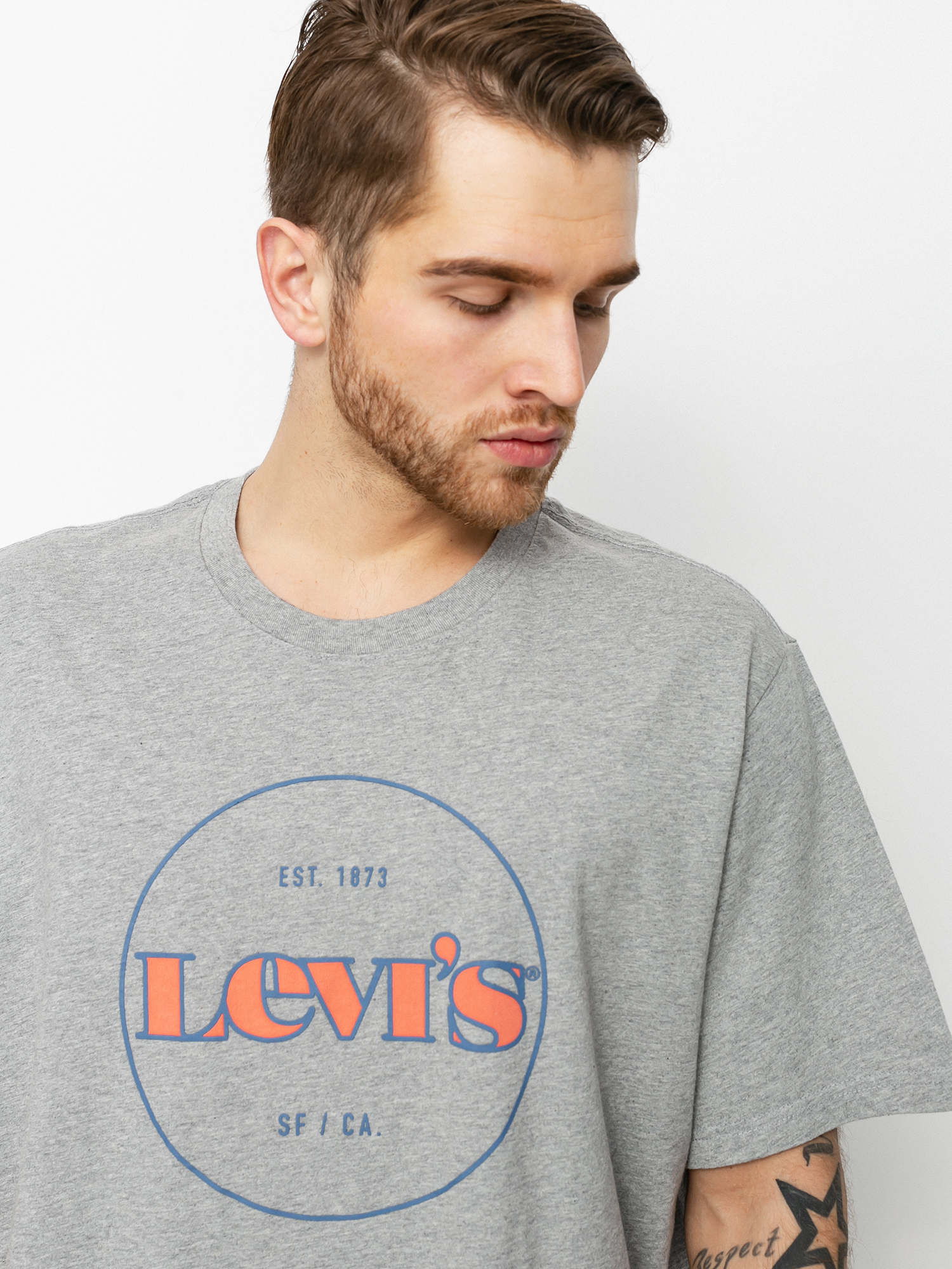 T-shirt Levi's® Relaxed Fit (mv logo midtone heather)
