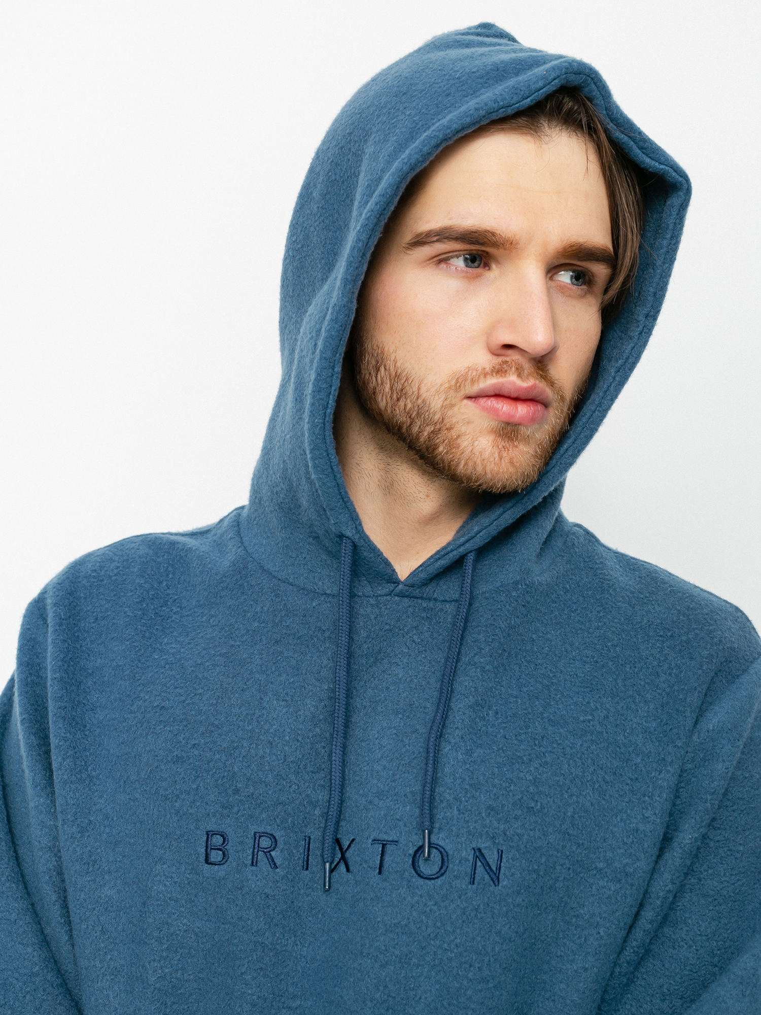 Bluza z kapturem Brixton Alpha Line HD (joe blue)