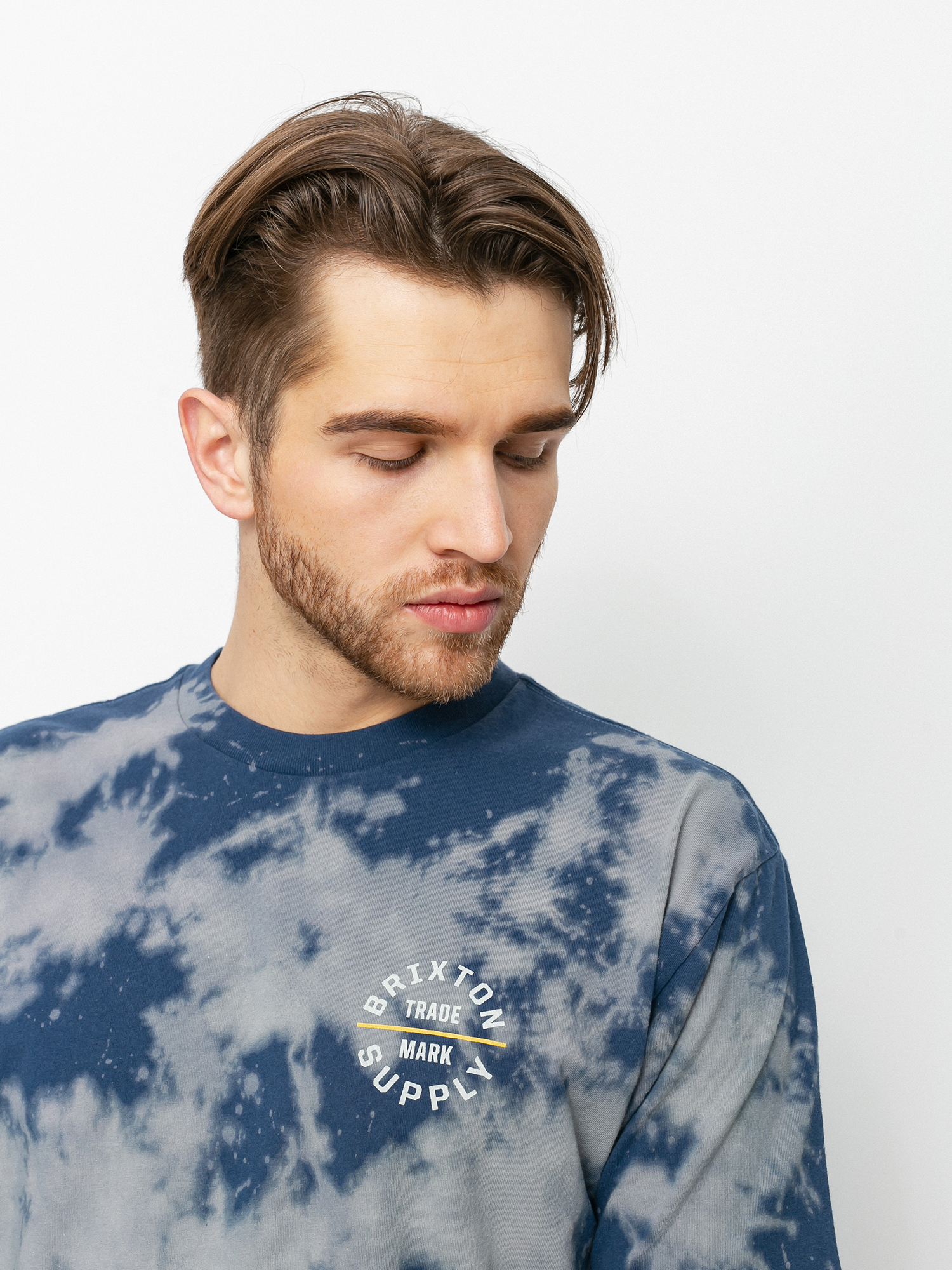 T-shirt Brixton Oath V Stt (joe blue sun wash)