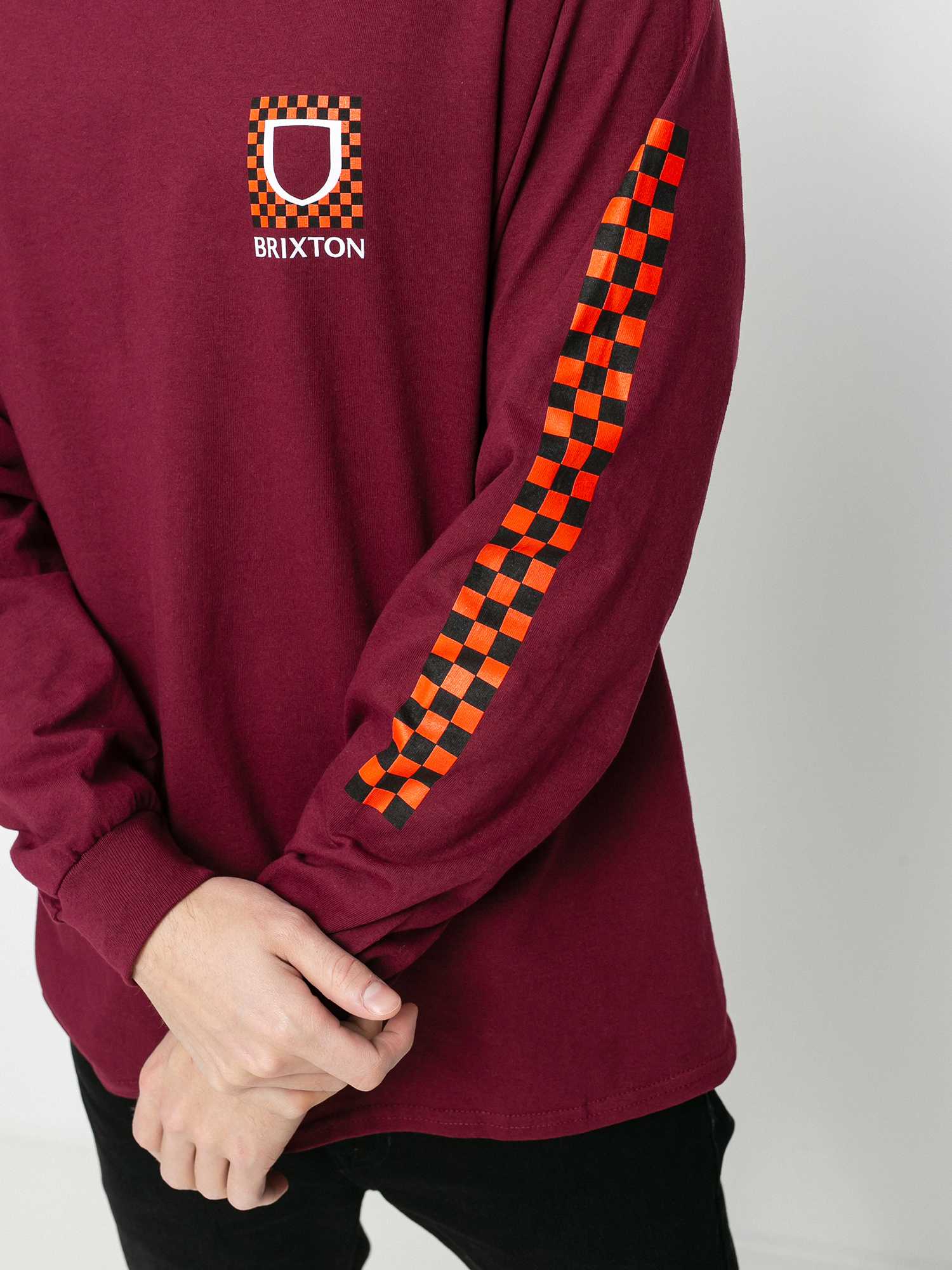 Longsleeve Brixton Beta Checkers Stt (cowhide)