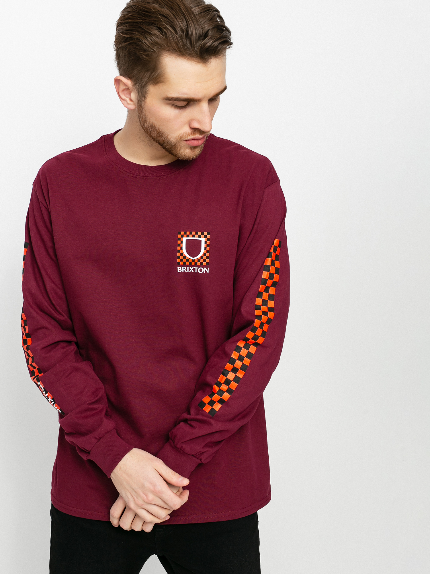 Longsleeve Brixton Beta Checkers Stt (cowhide)