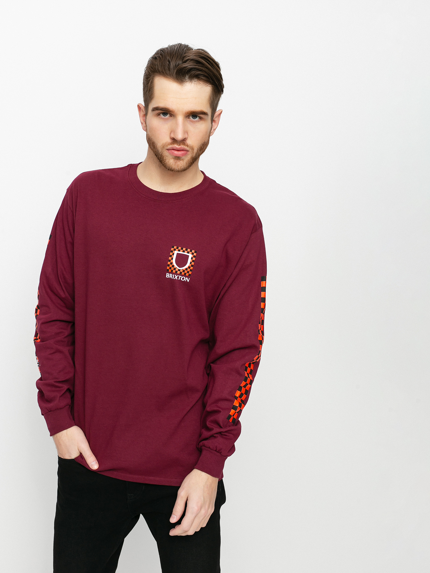 Longsleeve Brixton Beta Checkers Stt (cowhide)