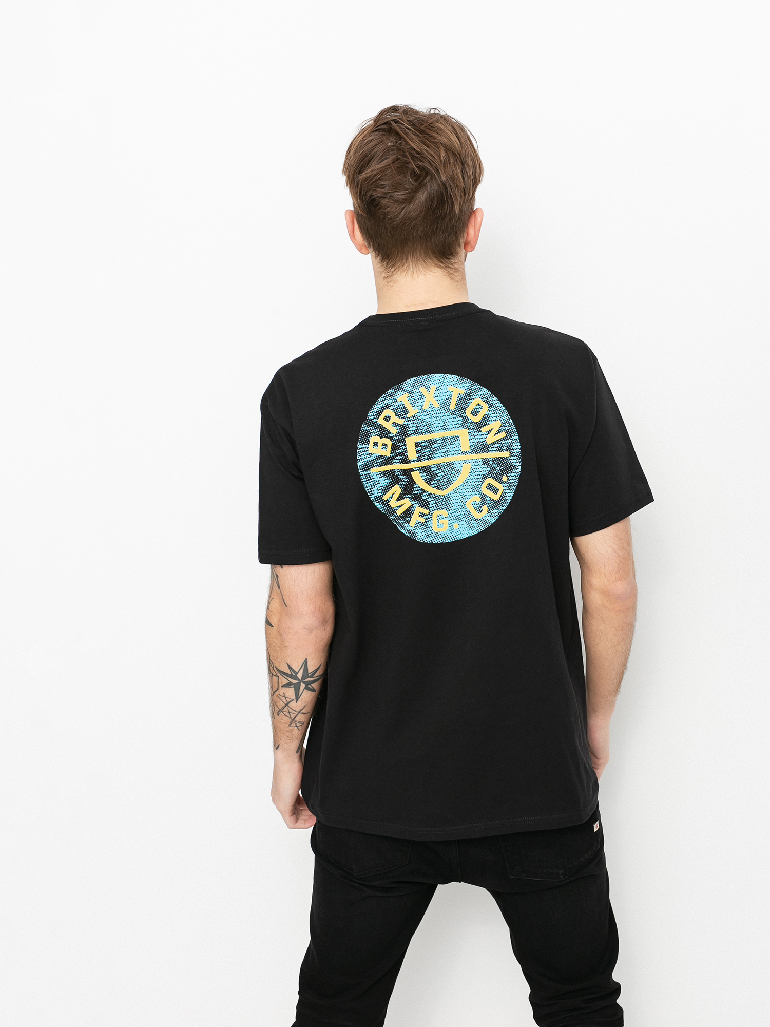 T-shirt Brixton Crest II Stt (black/yellow)