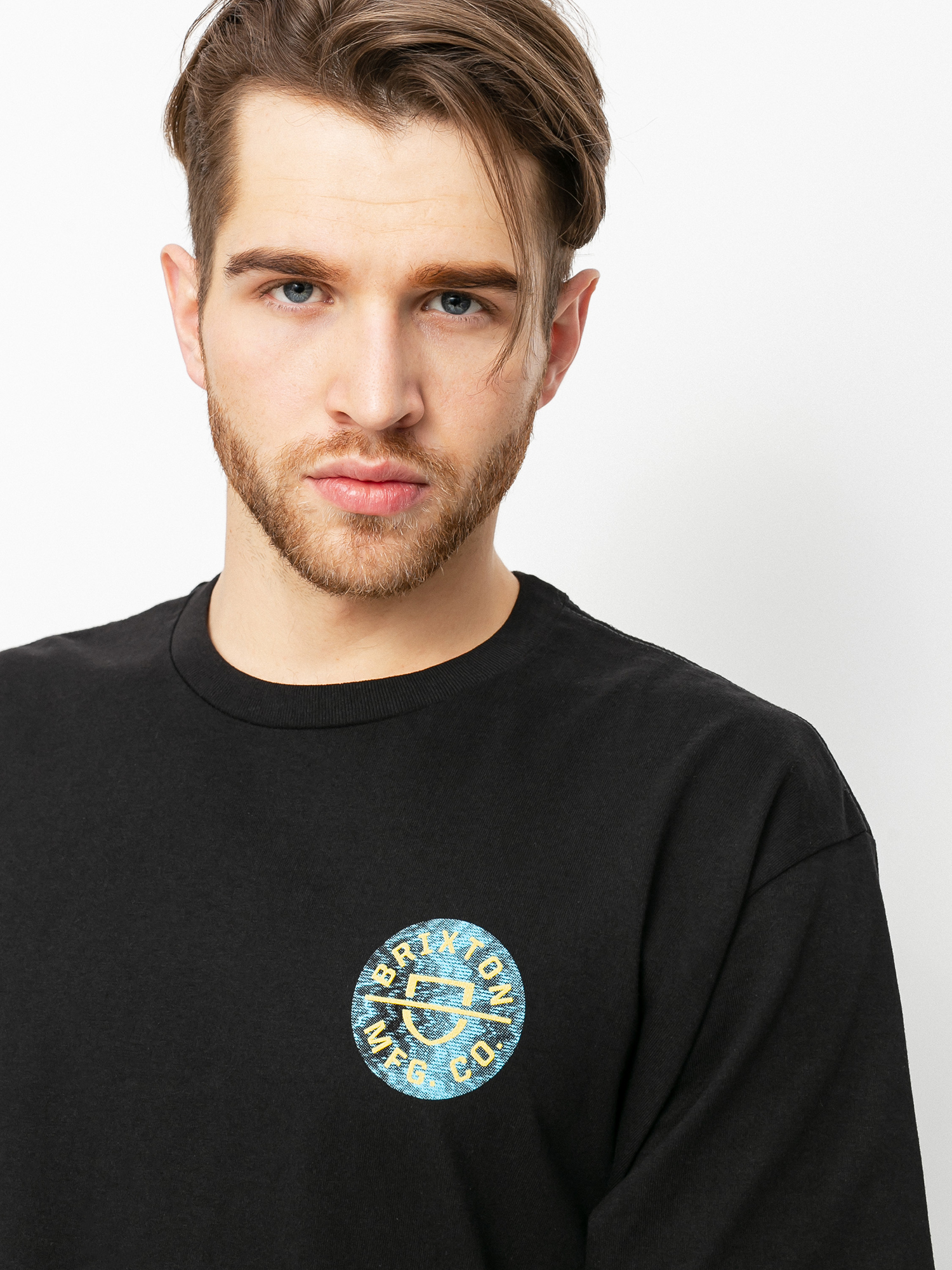 T-shirt Brixton Crest II Stt (black/yellow)