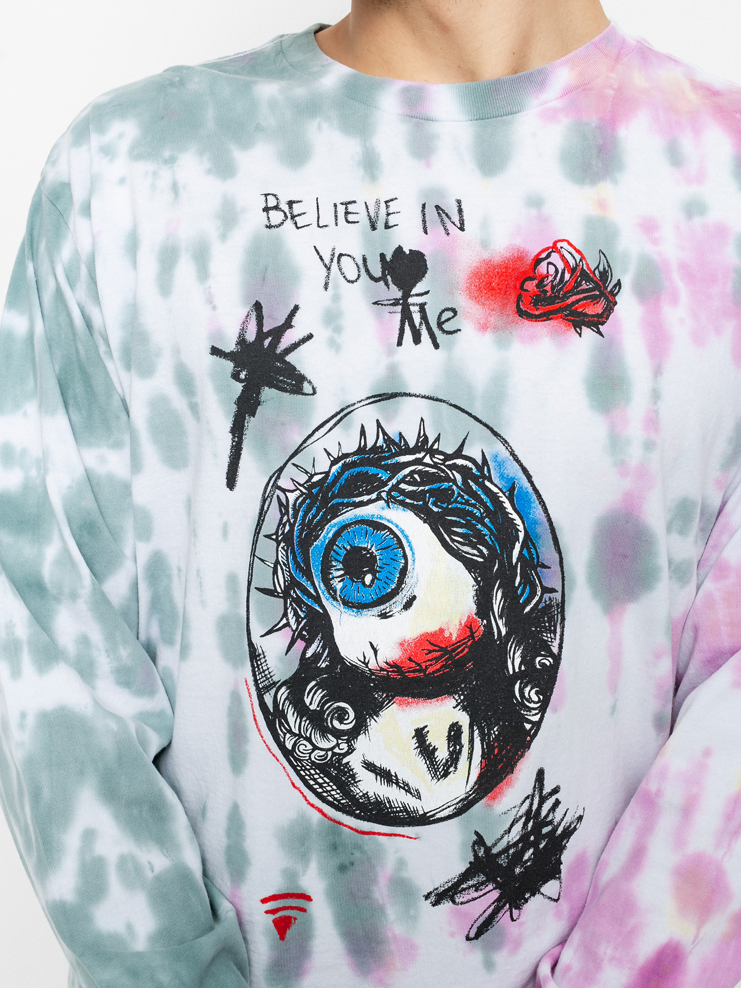 Longsleeve Brixton Bb Believe Stt (green/red)