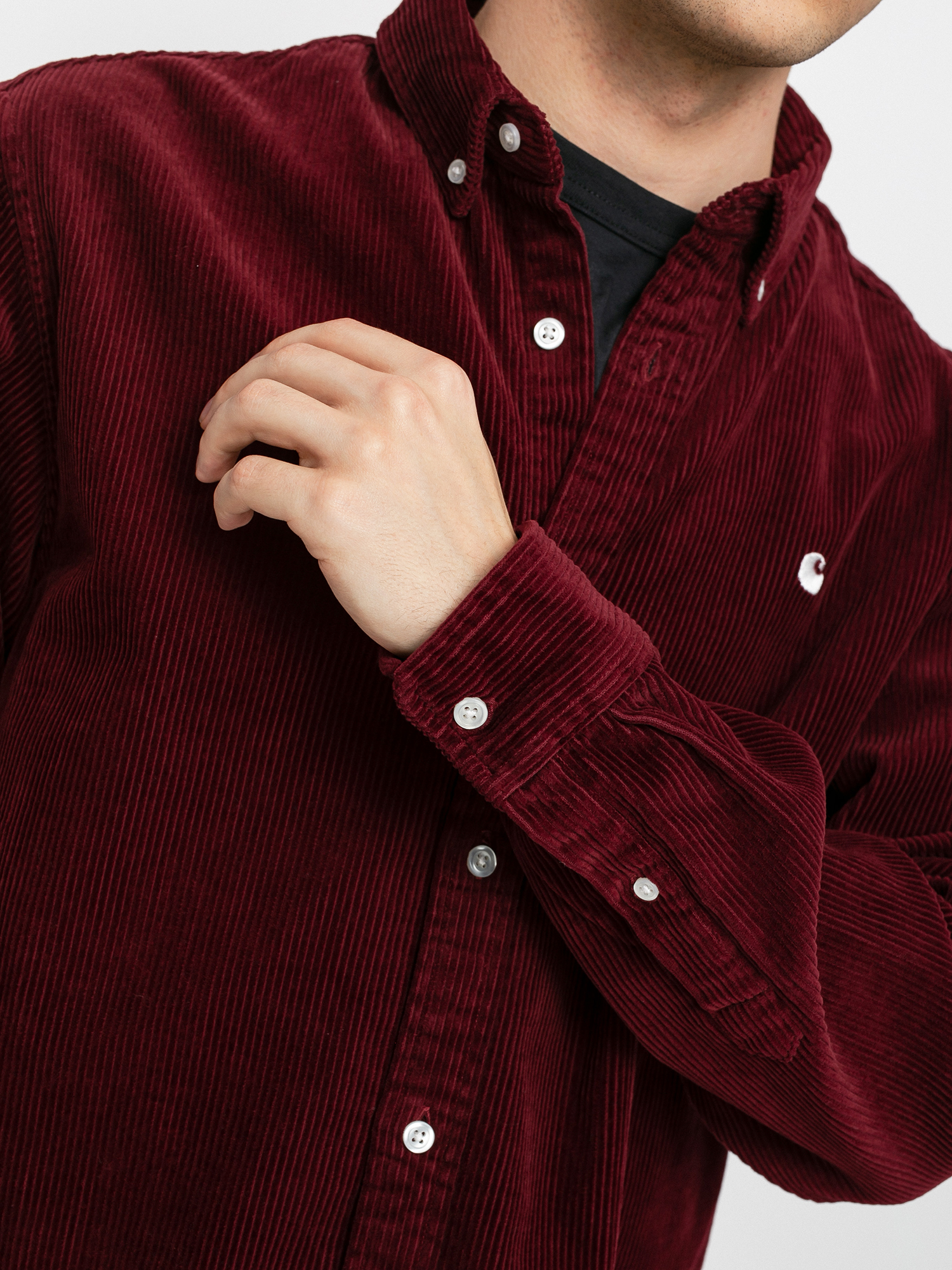 Koszula Carhartt WIP Madison Cord (bordeaux)