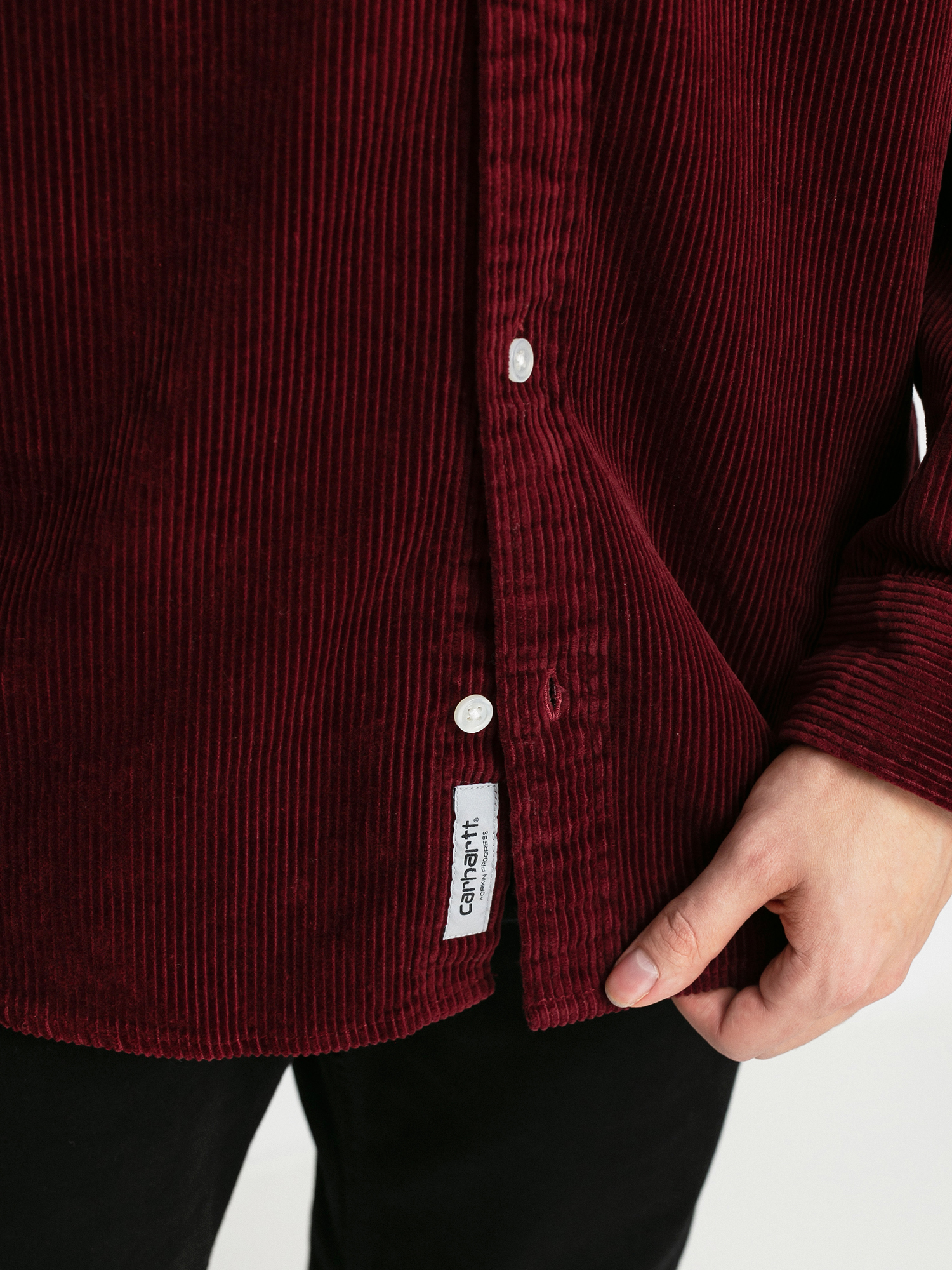 Koszula Carhartt WIP Madison Cord (bordeaux)