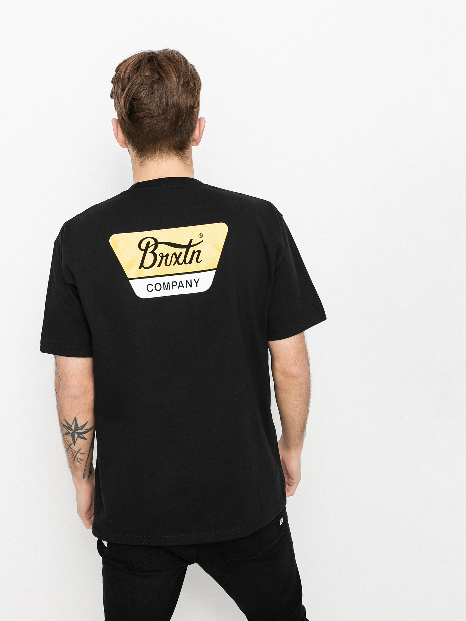 T-shirt Brixton Linwood Stt (black/yellow)