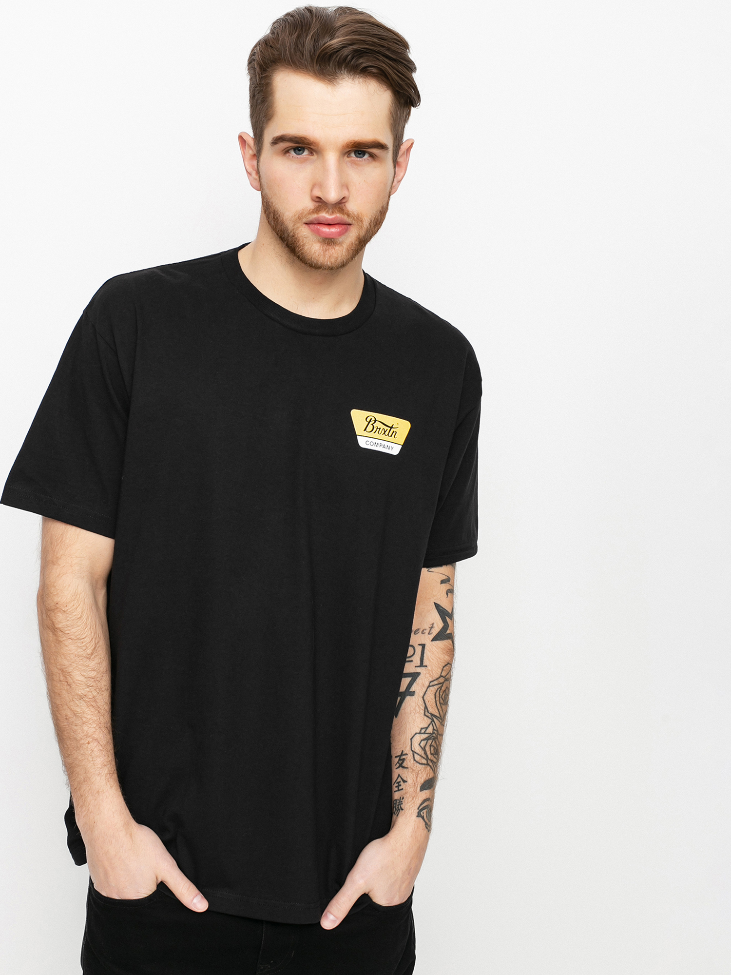 T-shirt Brixton Linwood Stt (black/yellow)