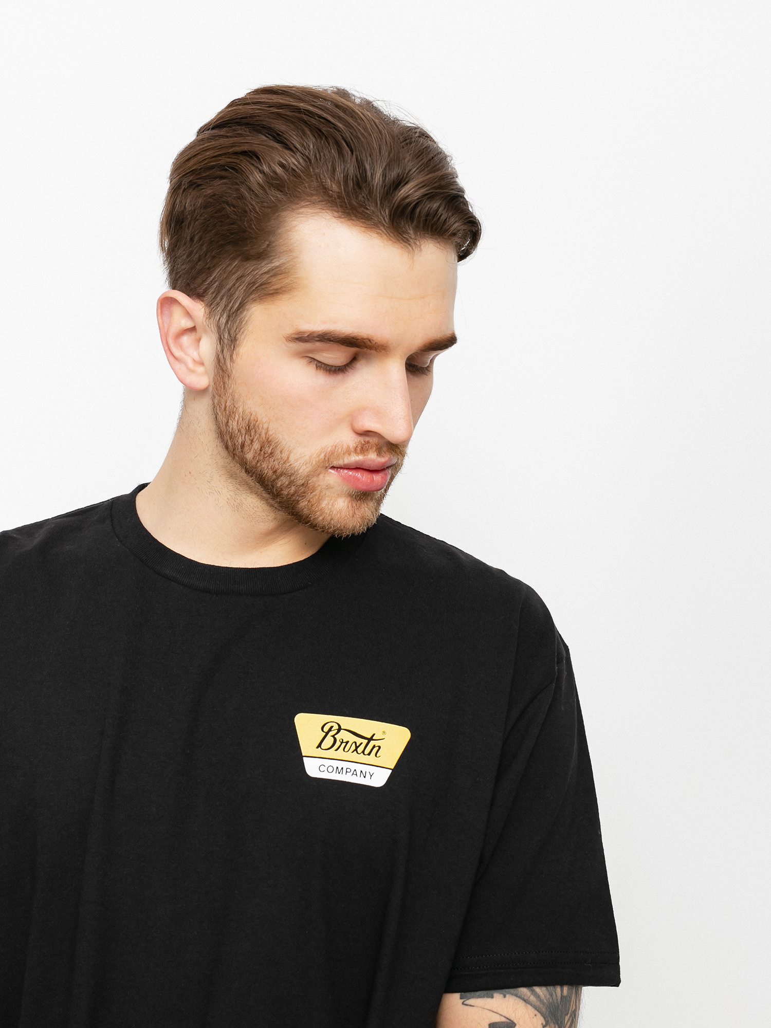 T-shirt Brixton Linwood Stt (black/yellow)