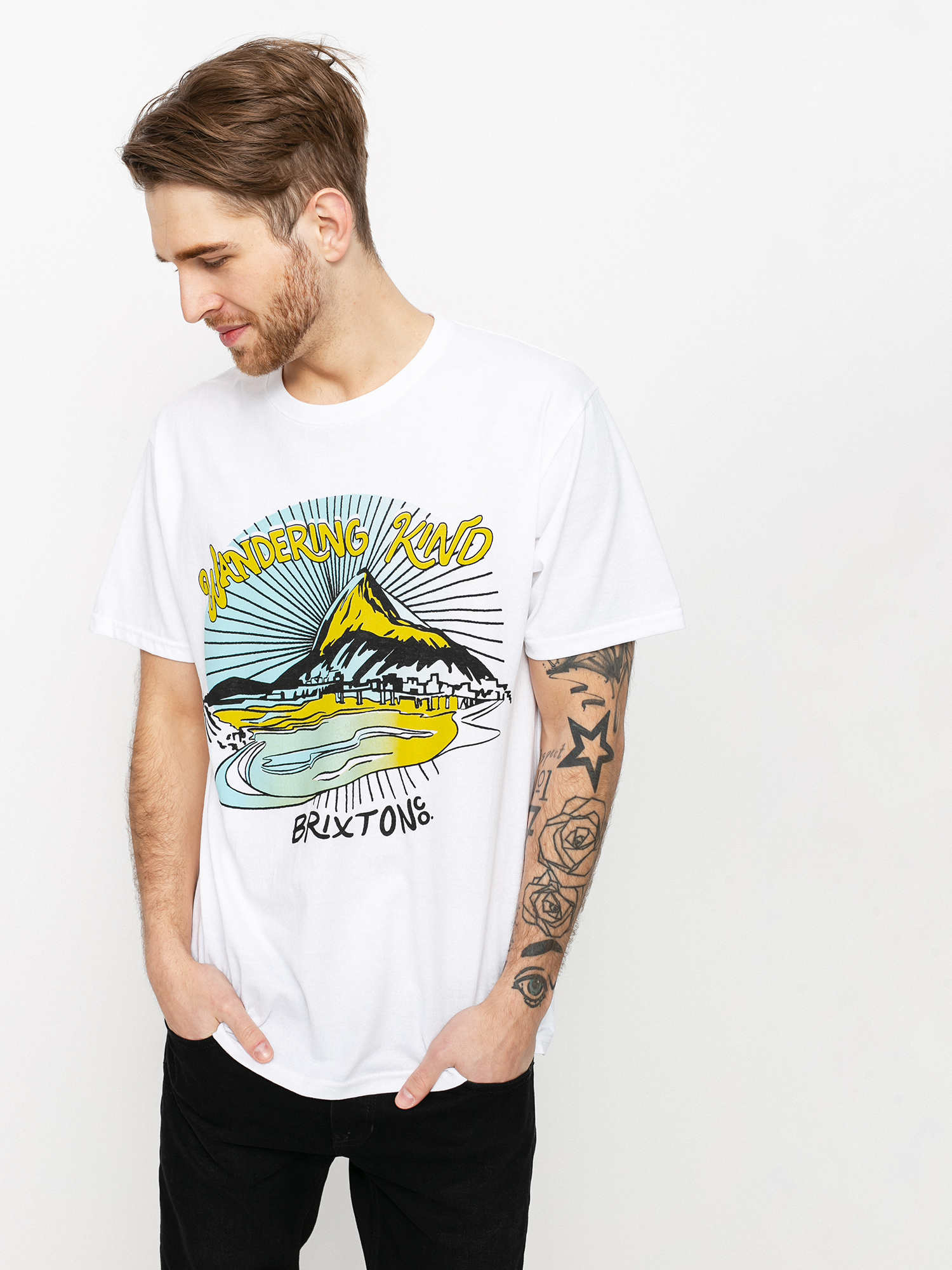 T-shirt Brixton Calavera X Stt (white)