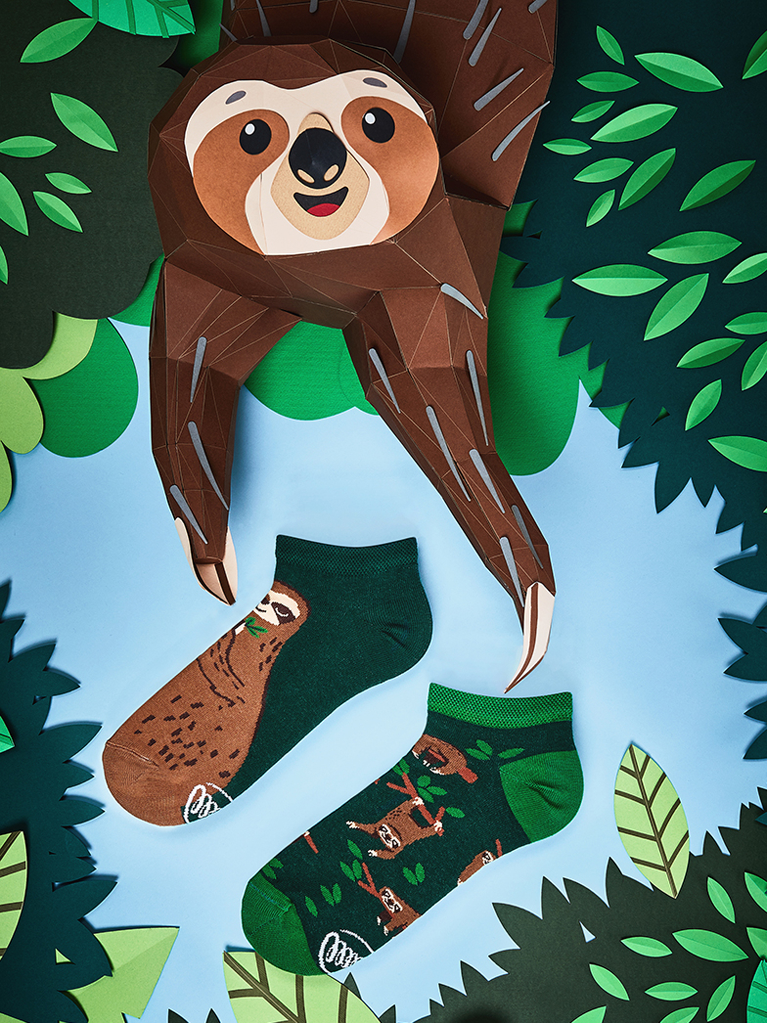 Skarpetki Many Mornings Sloth Life Low (gree/brown)