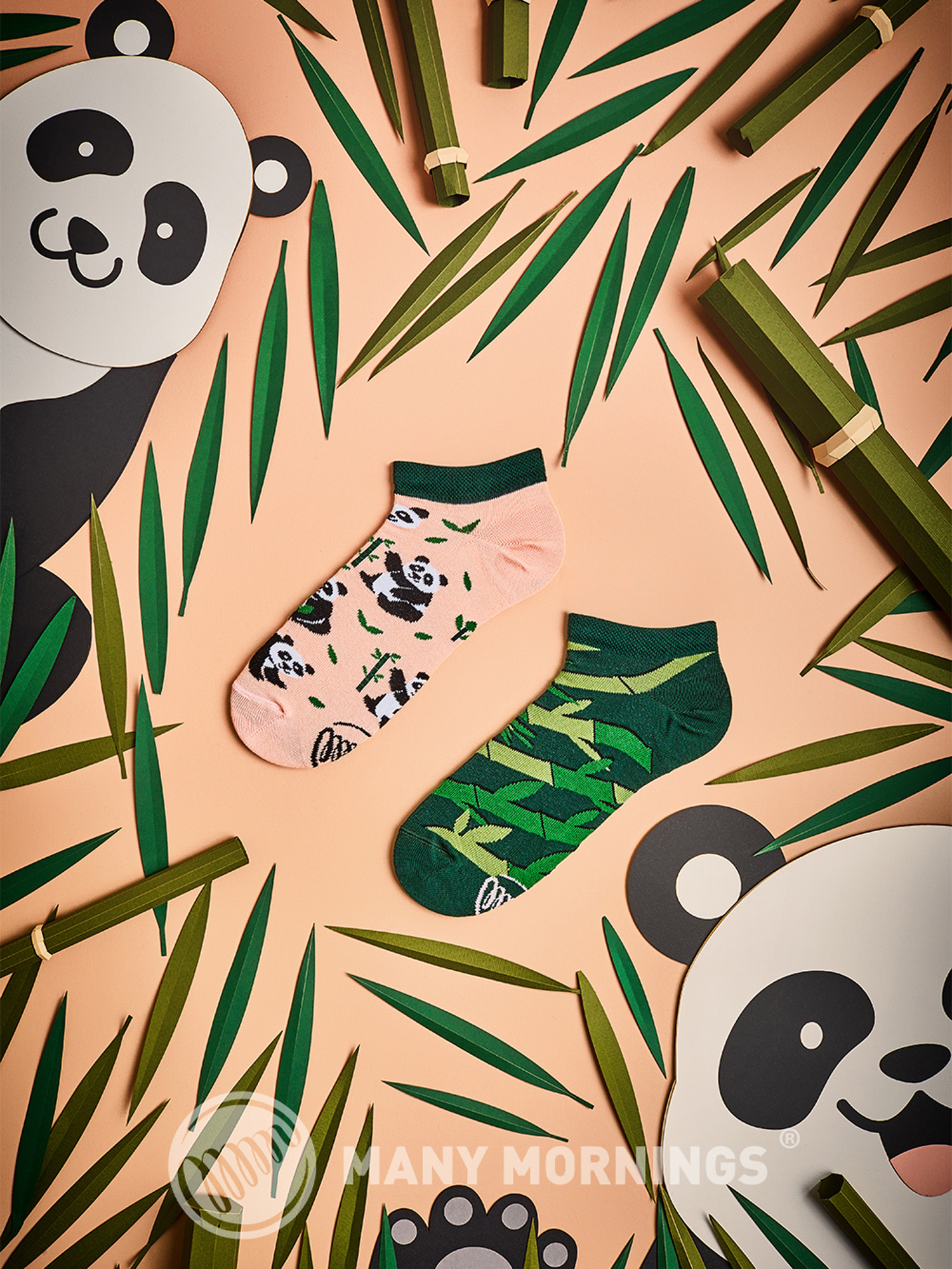 Skarpetki Many Mornings Sweet Panda Low (pink/green)