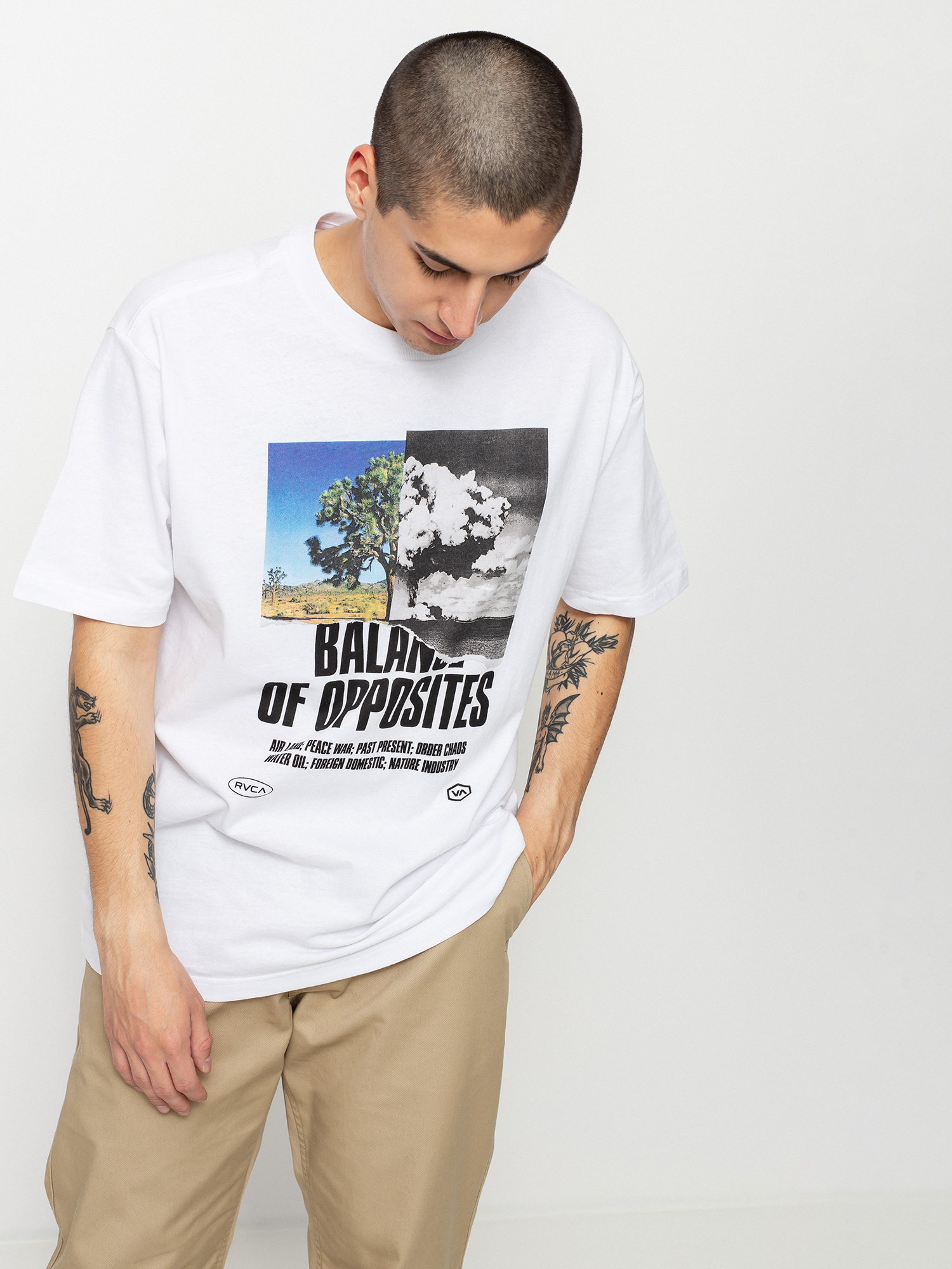 T-shirt RVCA Split Truth (white)