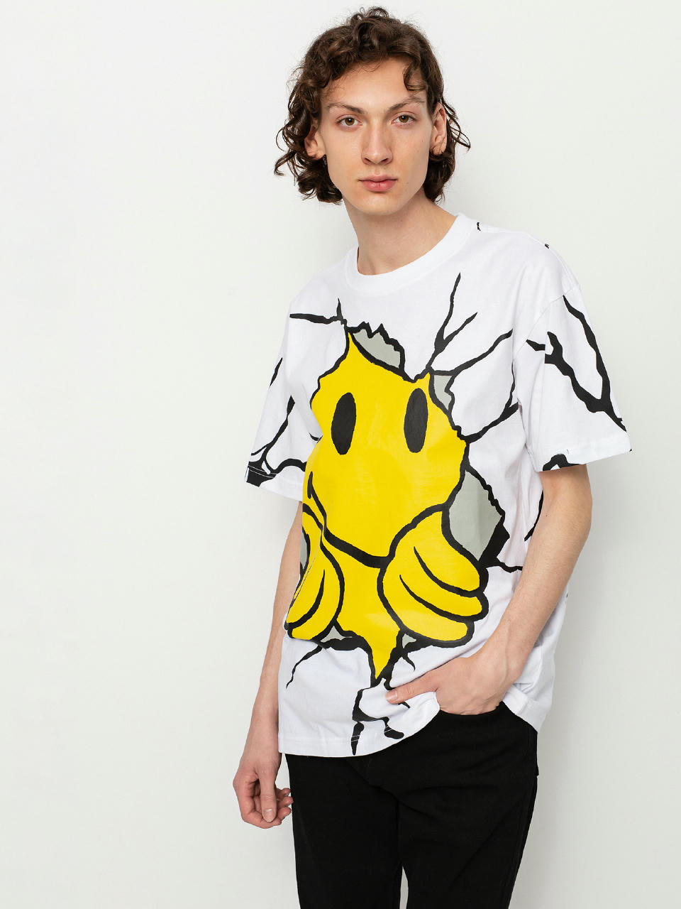 T-shirt Chinatown Market Smiley Dry Wall Breaker (white)