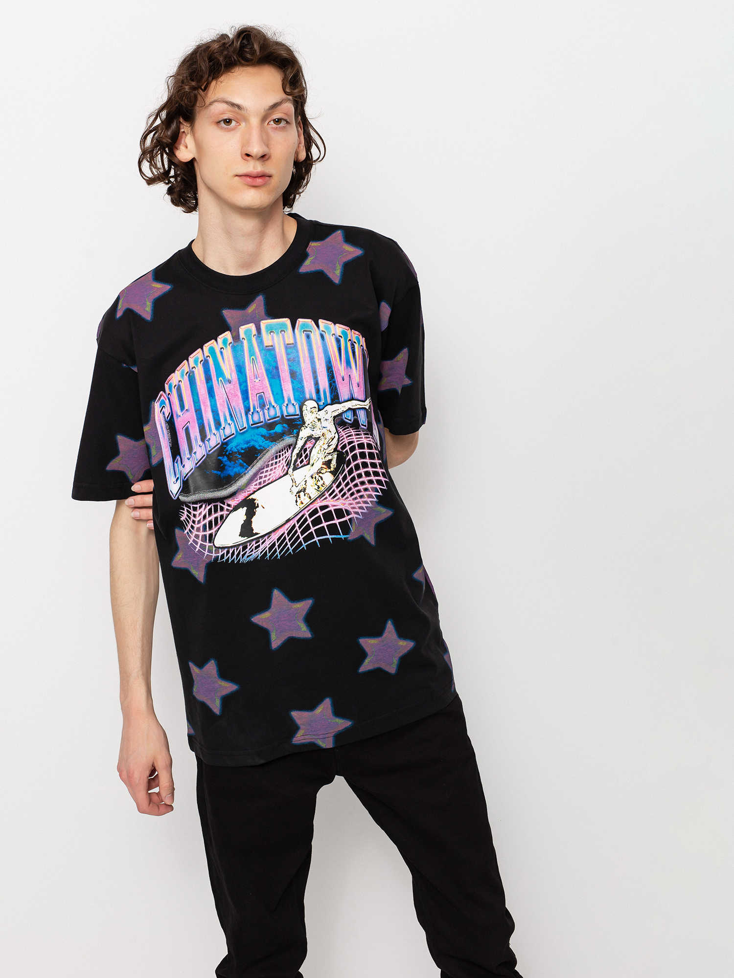 T-shirt Chinatown Market Ride The Wave Glitch (black)