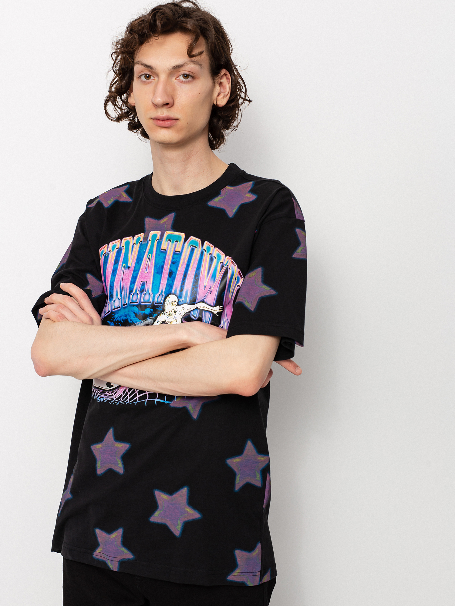T-shirt Chinatown Market Ride The Wave Glitch (black)