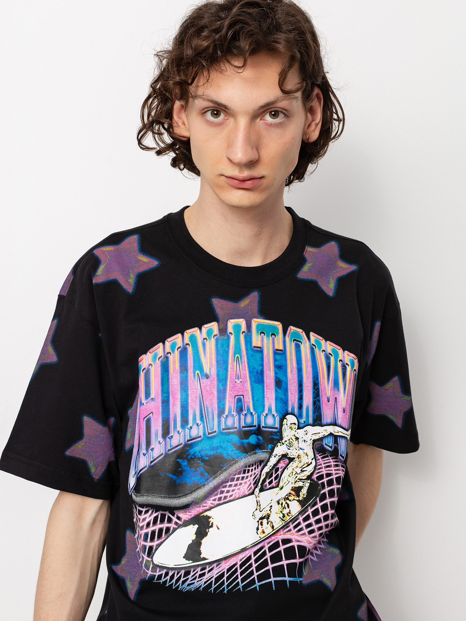 T-shirt Chinatown Market Ride The Wave Glitch (black)