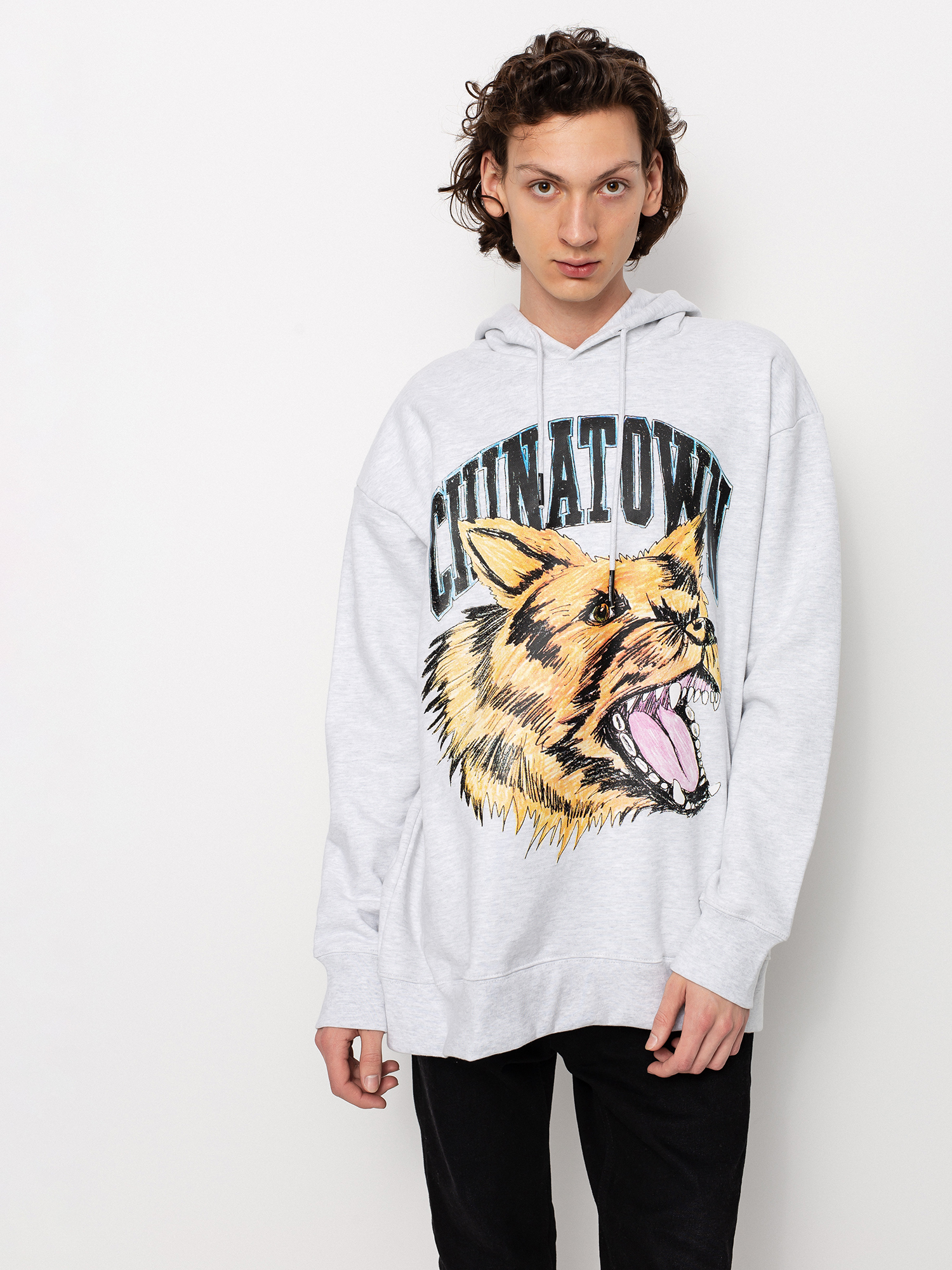 Bluza z kapturem Chinatown Market Beware Sketch HD (ash gray)