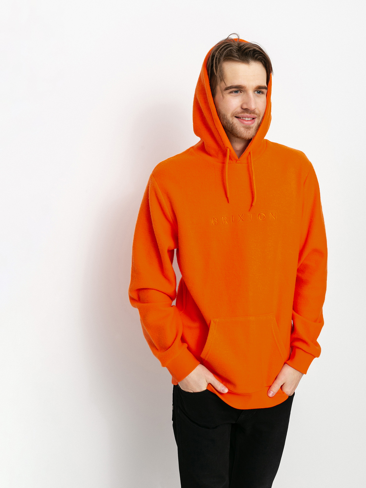 Bluza z kapturem Brixton Alpha Line HD (carrot)