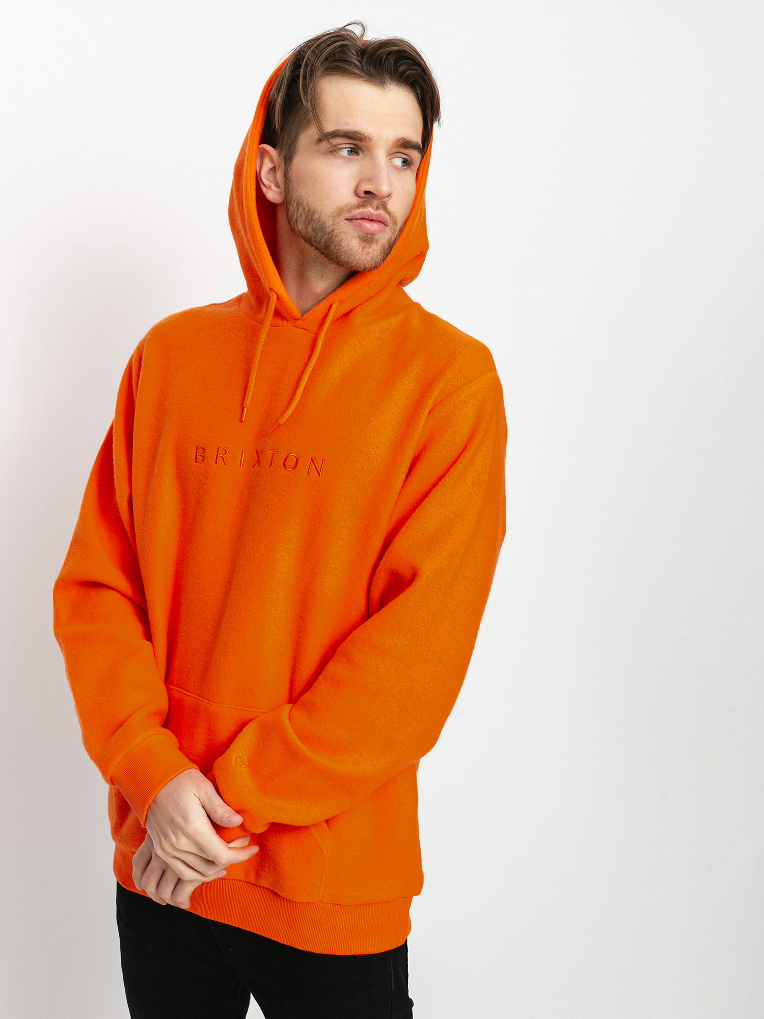 Bluza z kapturem Brixton Alpha Line HD (carrot)