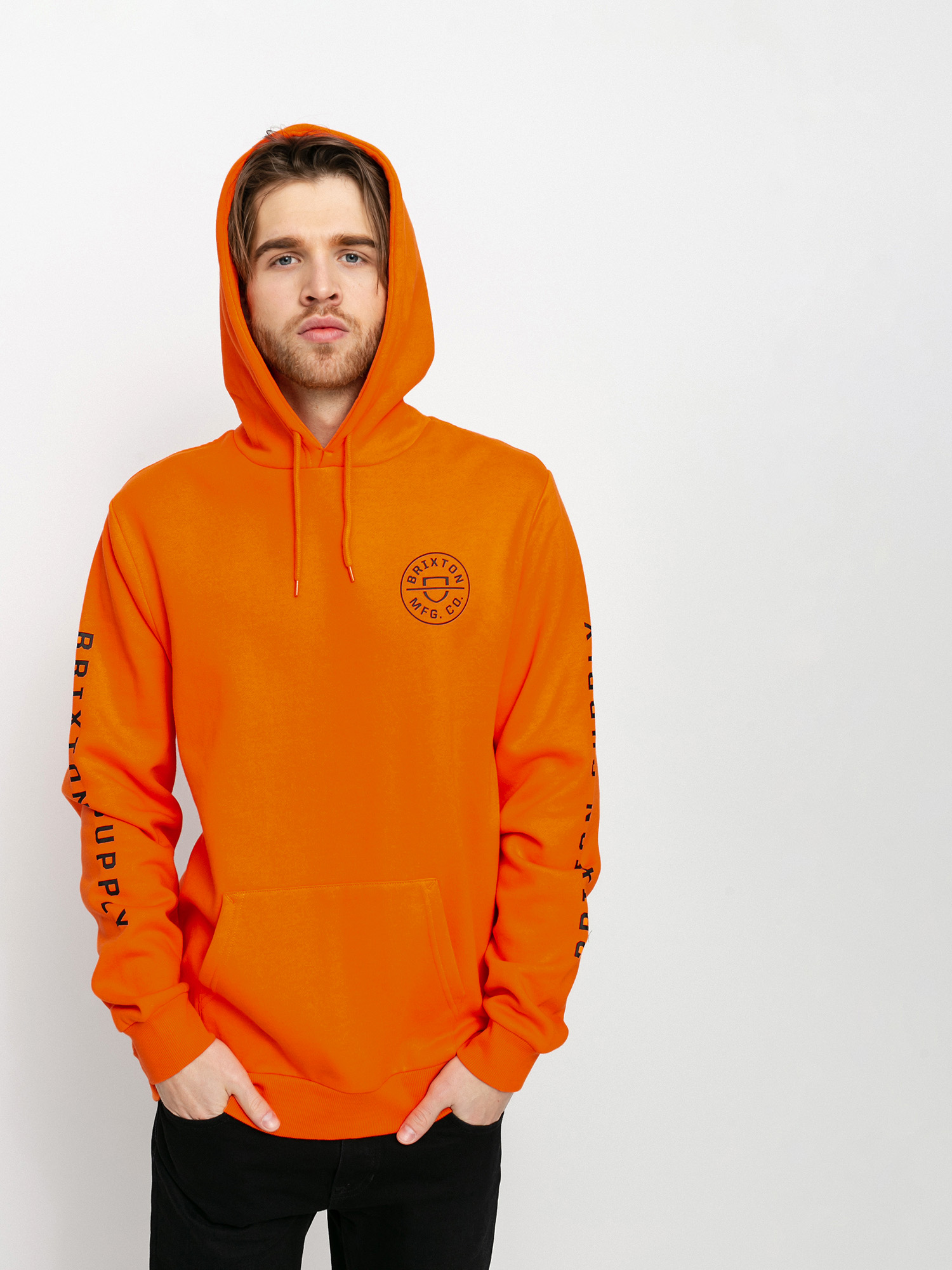Bluza z kapturem Brixton Crest HD (carrot)