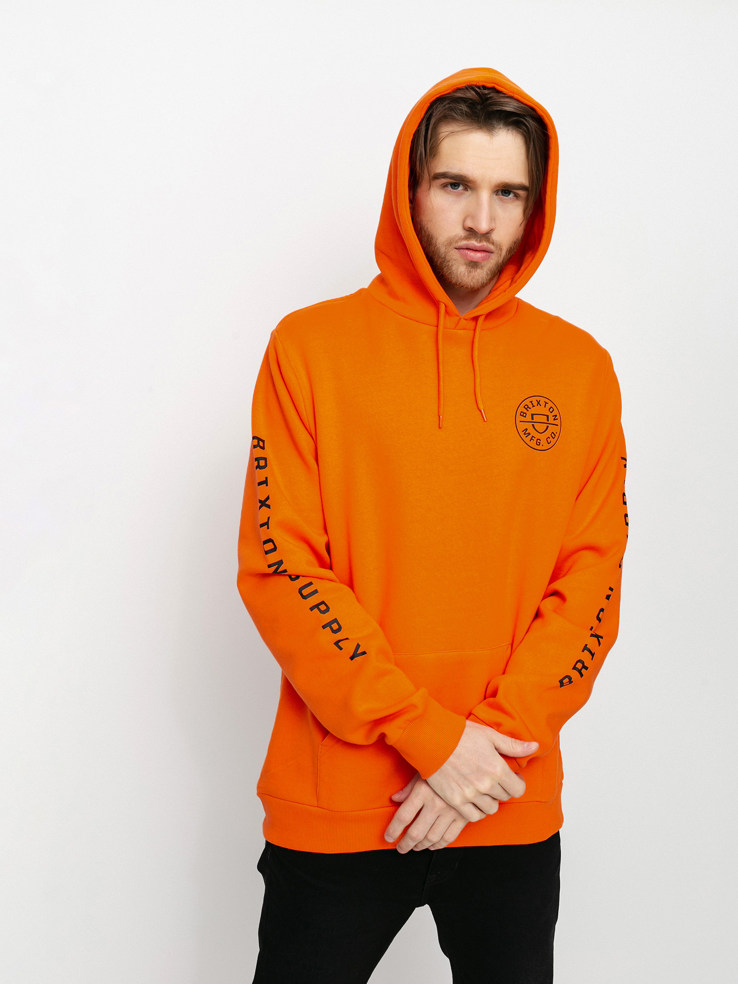 Bluza z kapturem Brixton Crest HD (carrot)