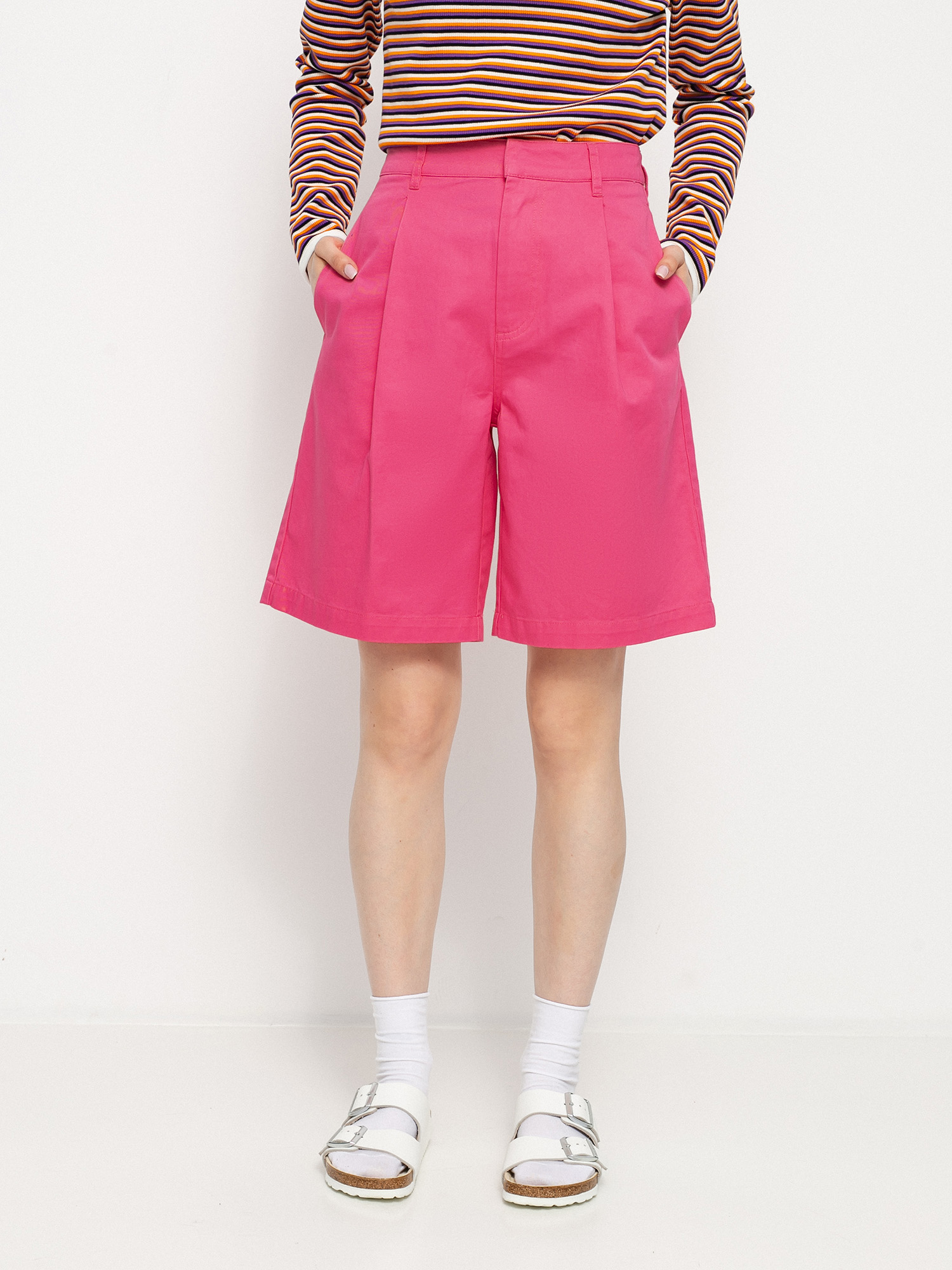 Szorty Stussy Lee Baggy Wmn (hot pink)