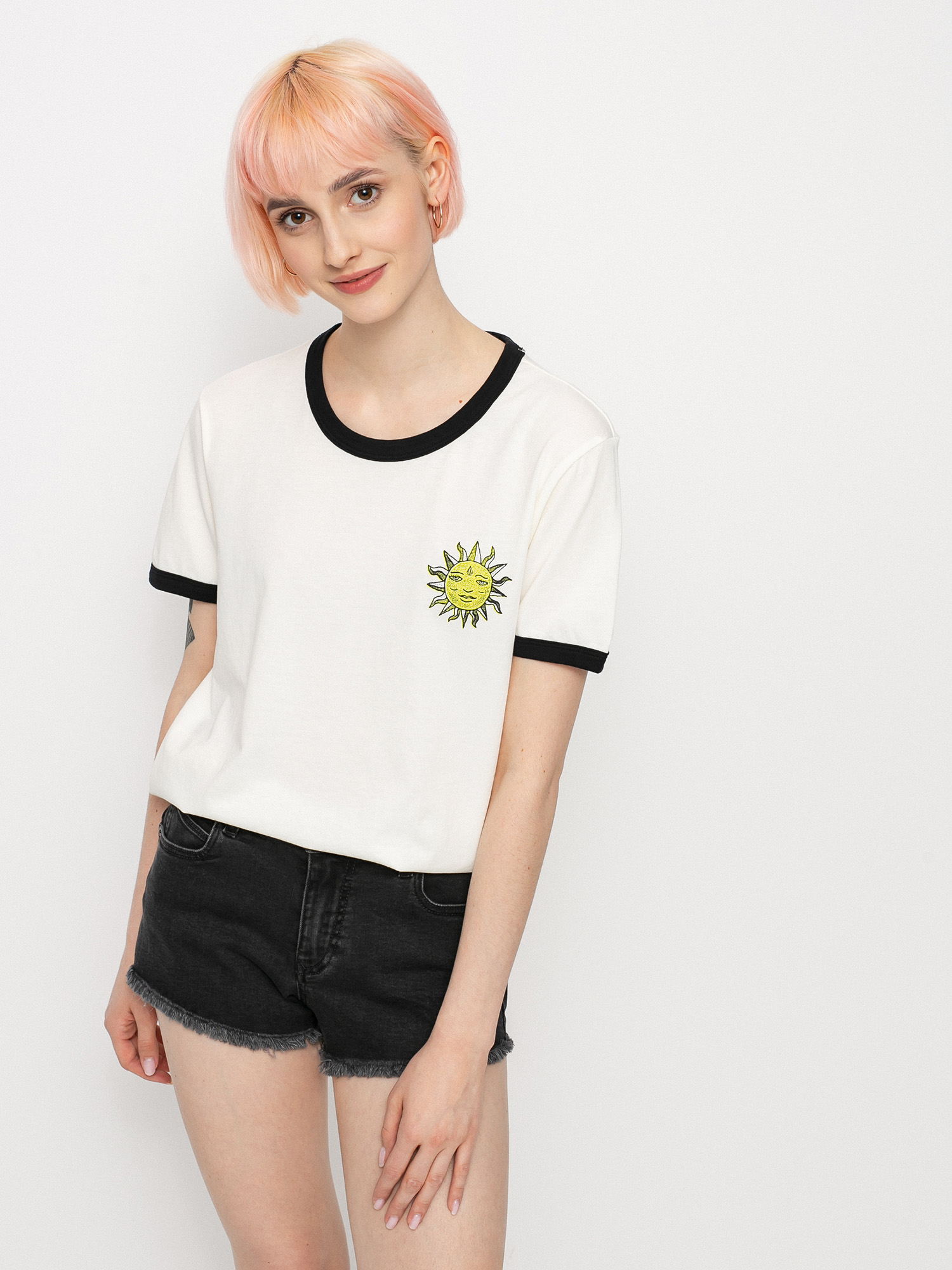 T-shirt Volcom Ozzy Ringer Wmn (star white)