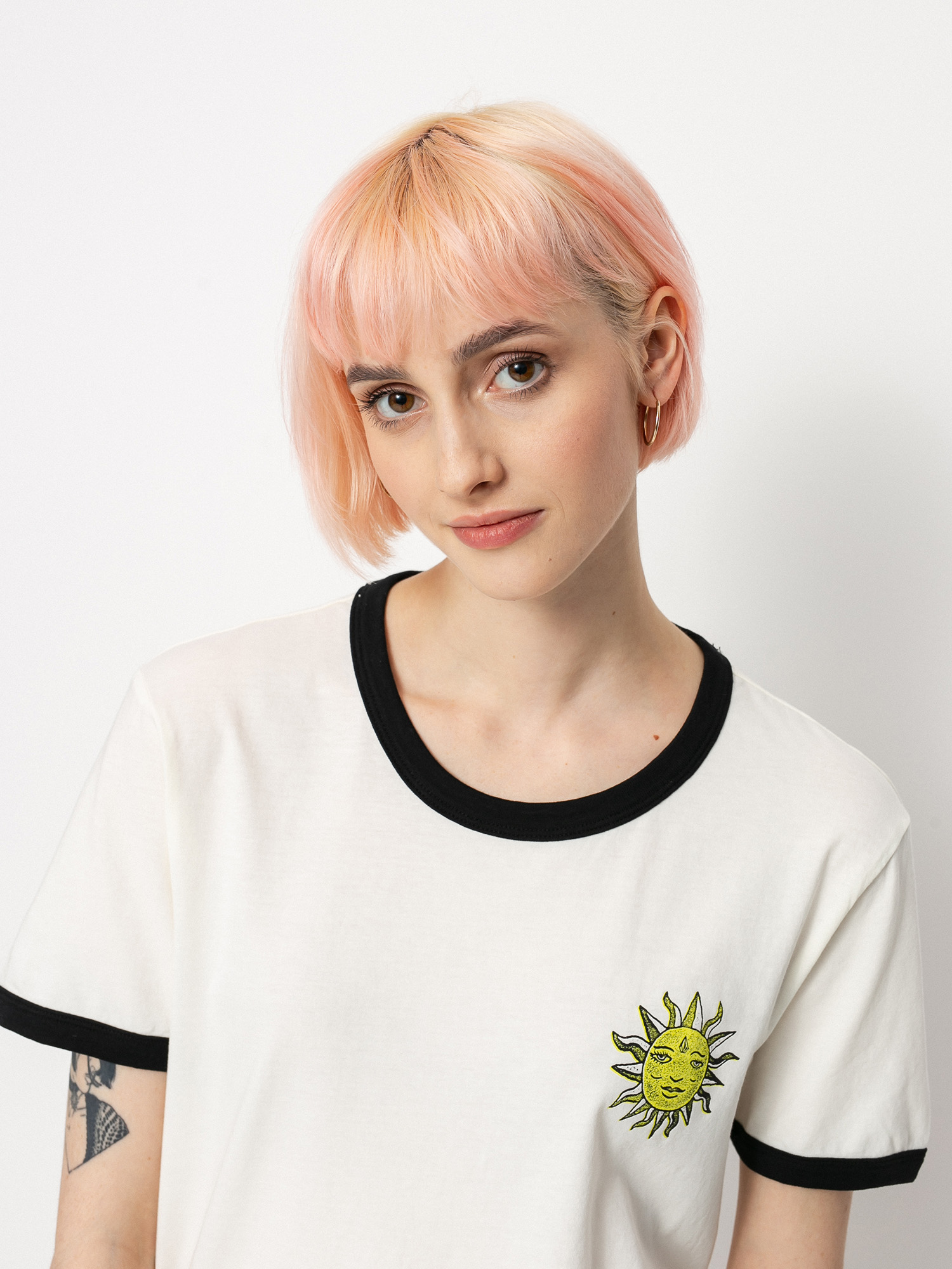 T-shirt Volcom Ozzy Ringer Wmn (star white)