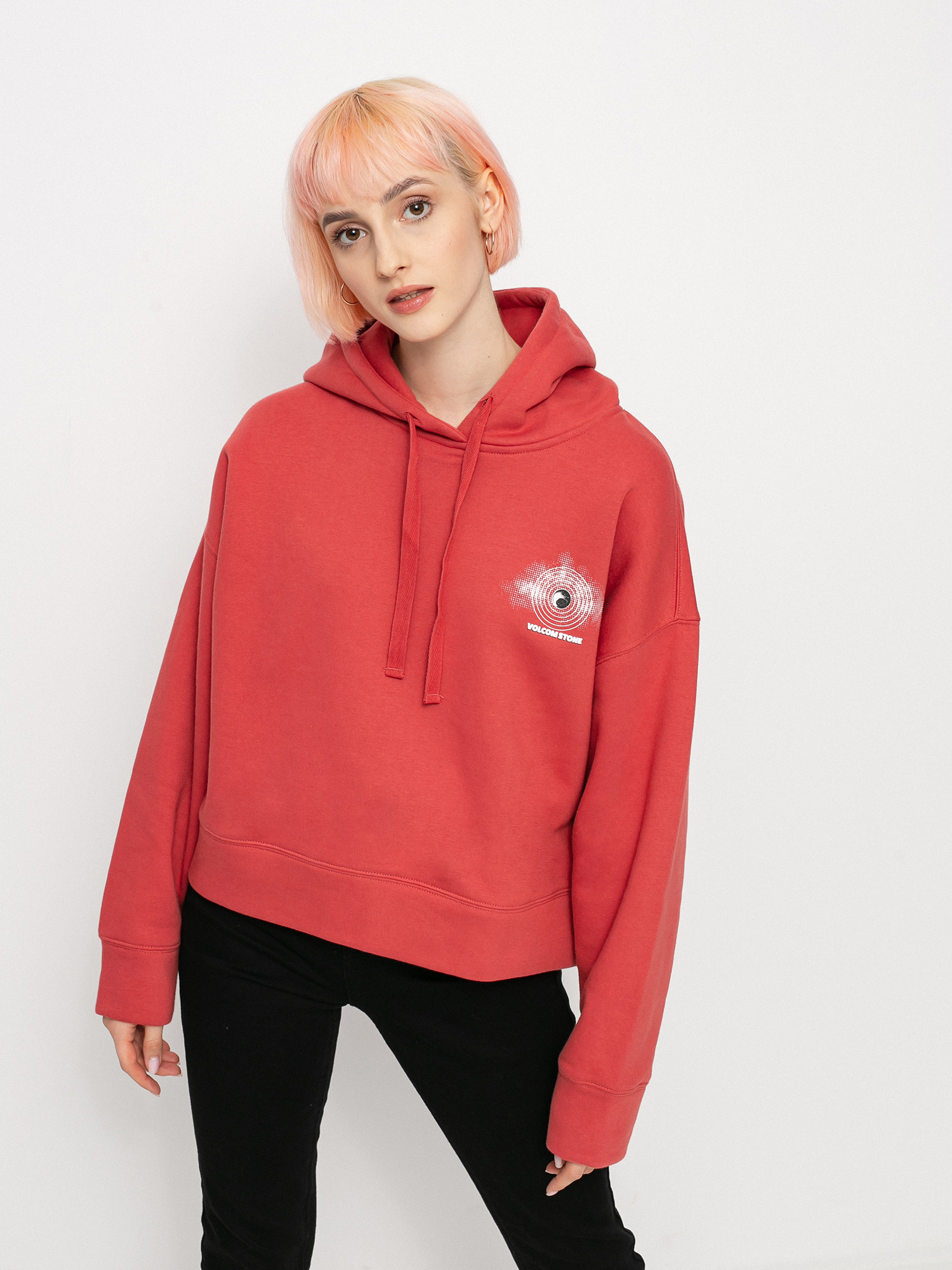 Bluza z kapturem Volcom Voltrip HD Wmn (rosewood)