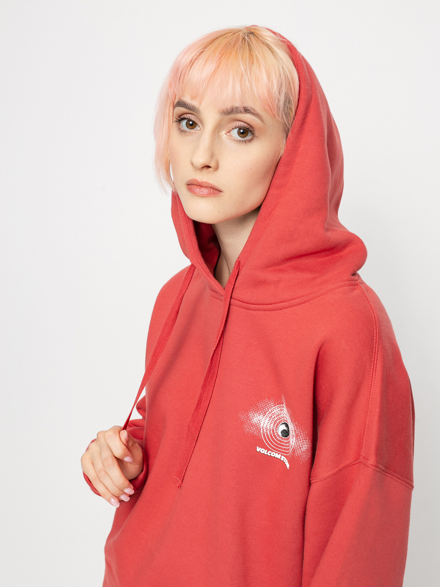 Bluza z kapturem Volcom Voltrip HD Wmn (rosewood)