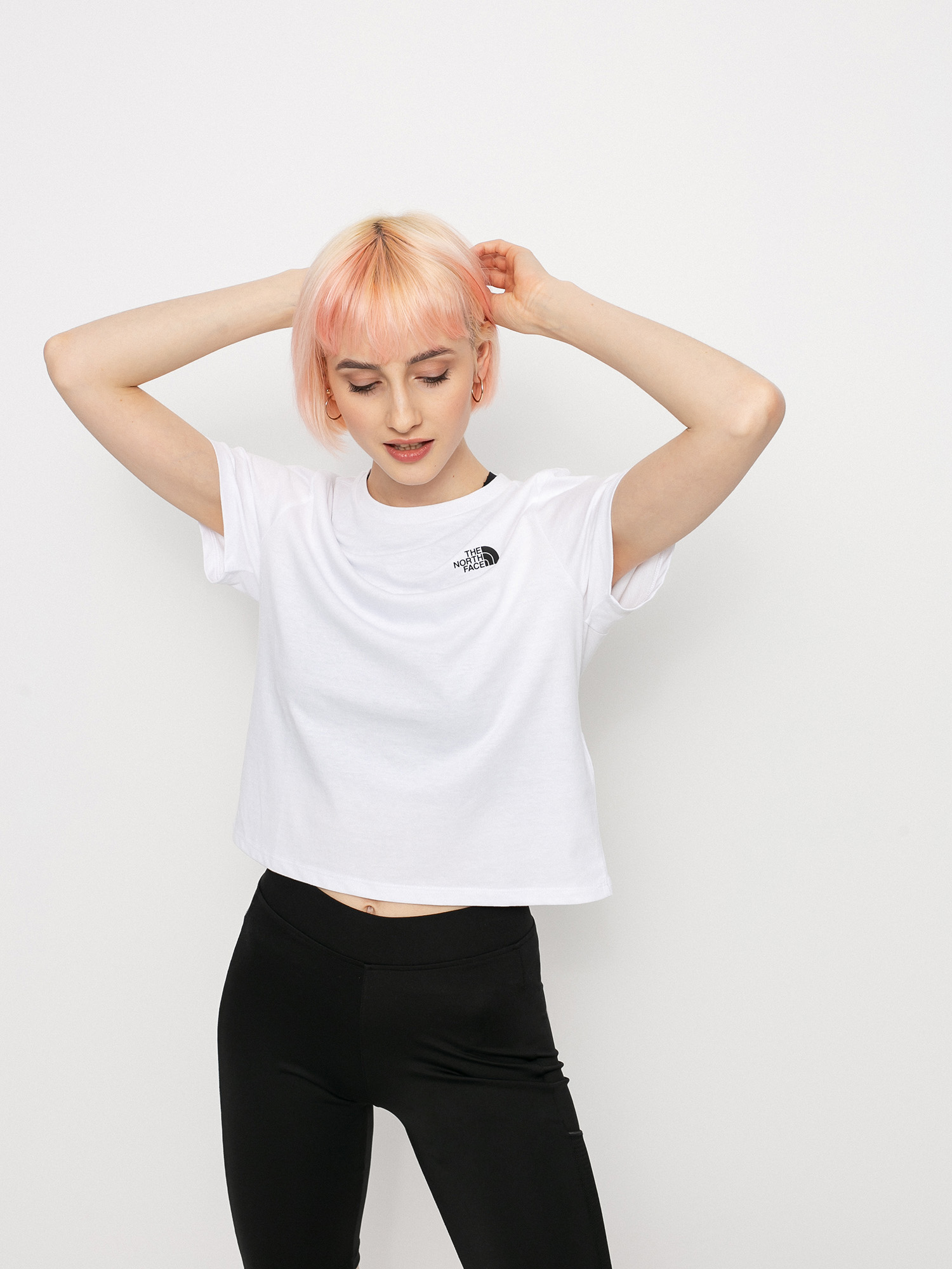 T-shirt The North Face Foundation Crop Wmn (tnf white heather)