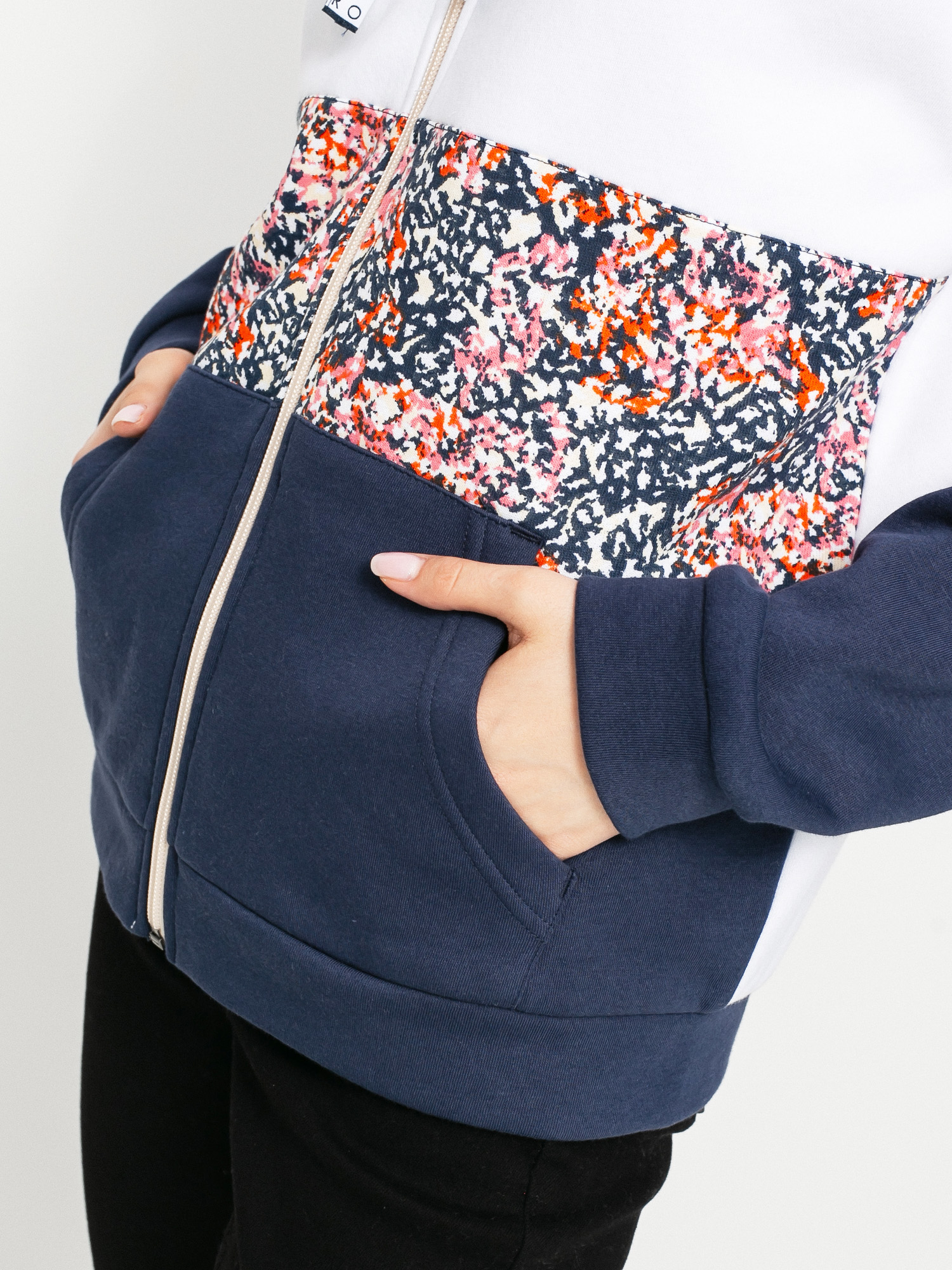 Bluza z kapturem Roxy Pass The Mic ZHD Wmn (mood indigo mindo)