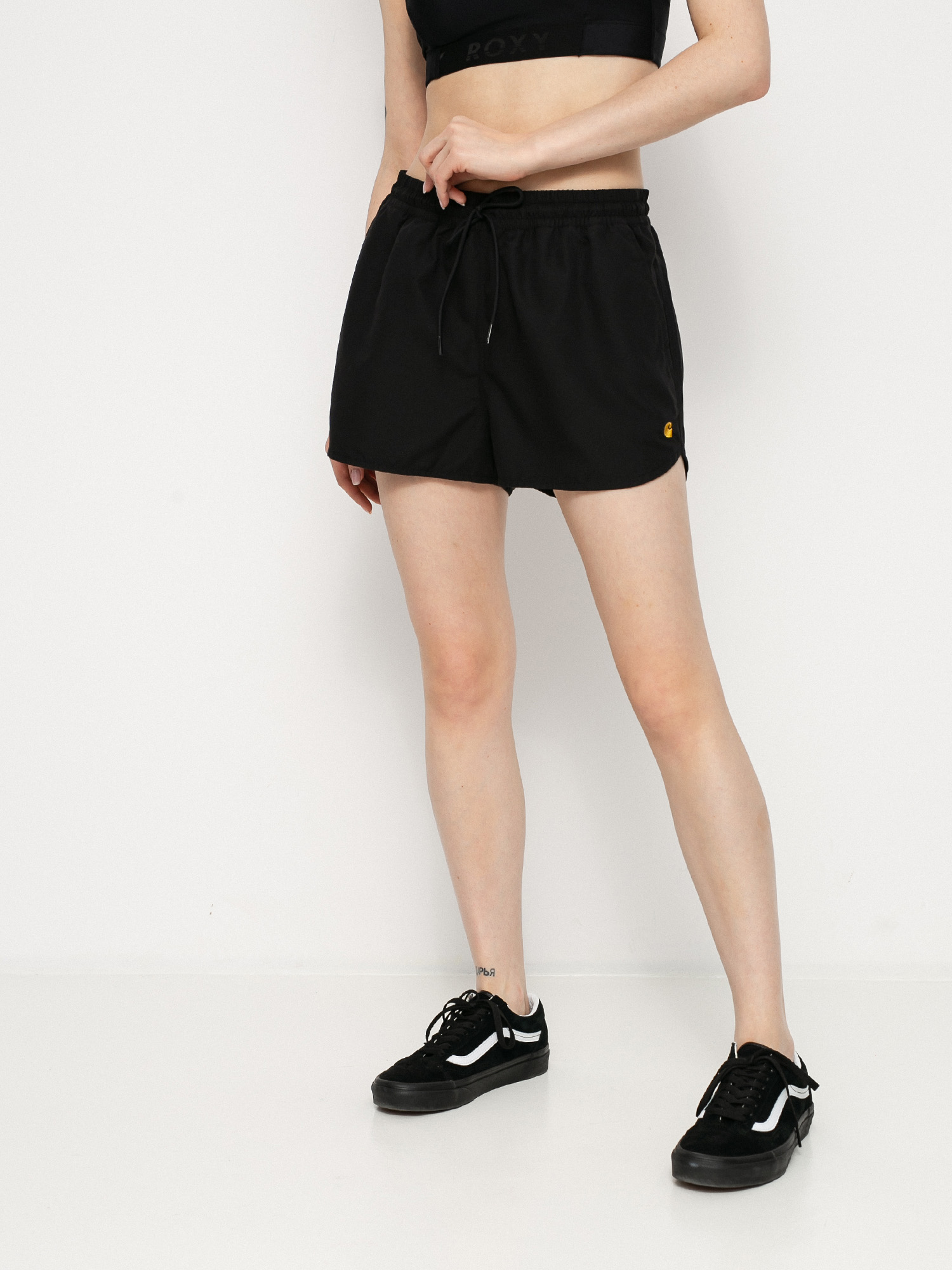 Szorty Carhartt WIP Chase Swim Wmn (black/gold)