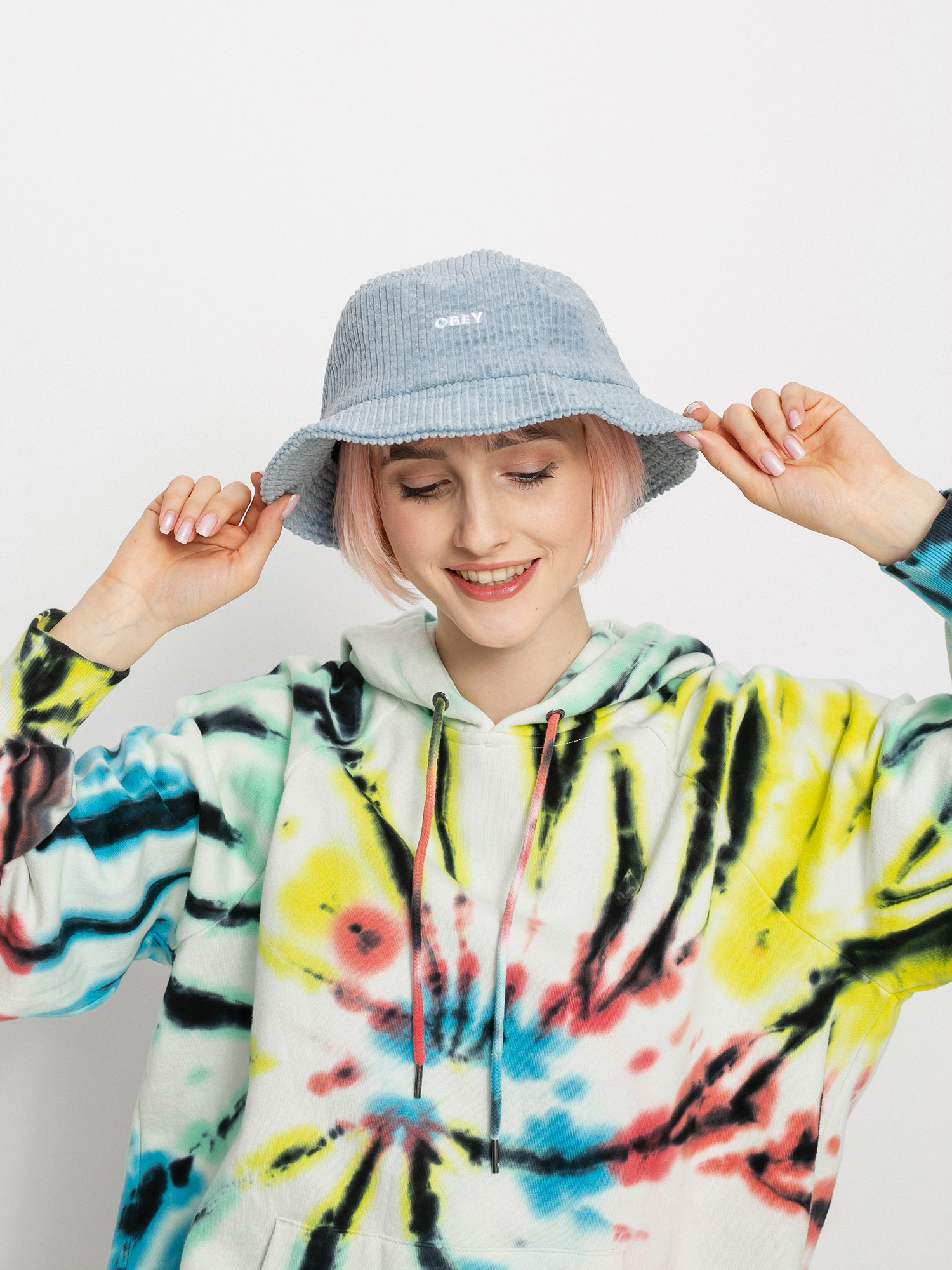 Kapelusz OBEY Bold Cord Bucket (ice blue)