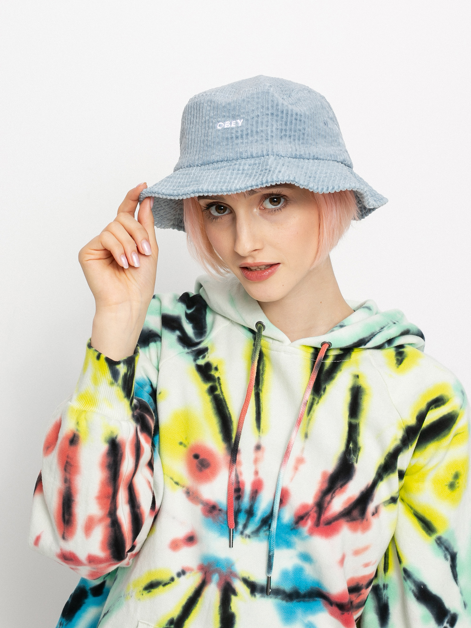 Kapelusz OBEY Bold Cord Bucket (ice blue)